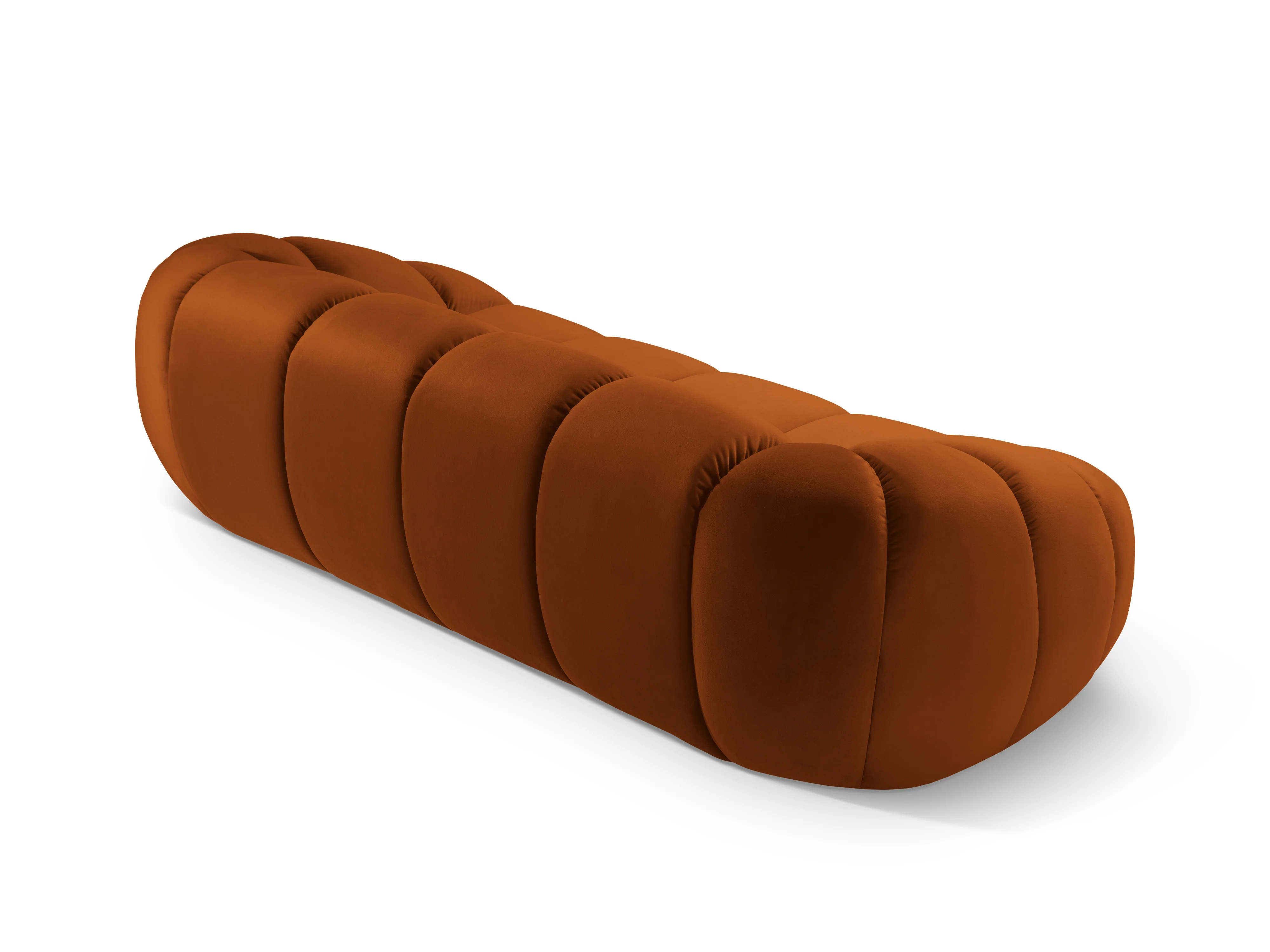 Sofa aksamitna 3-osobowa DIANA terracotta - Image 4