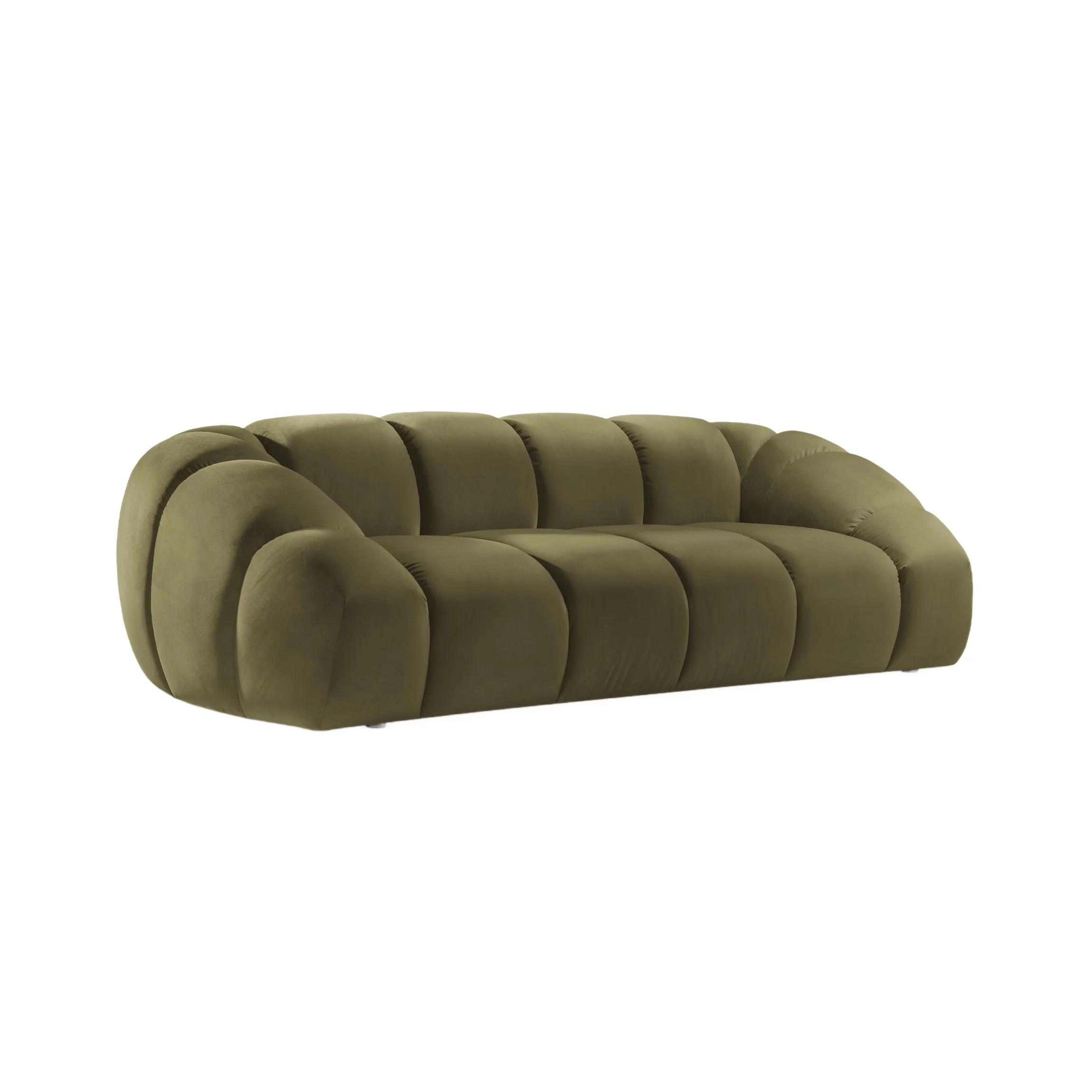 Sofa aksamitna 3-osobowa DIANA zielony