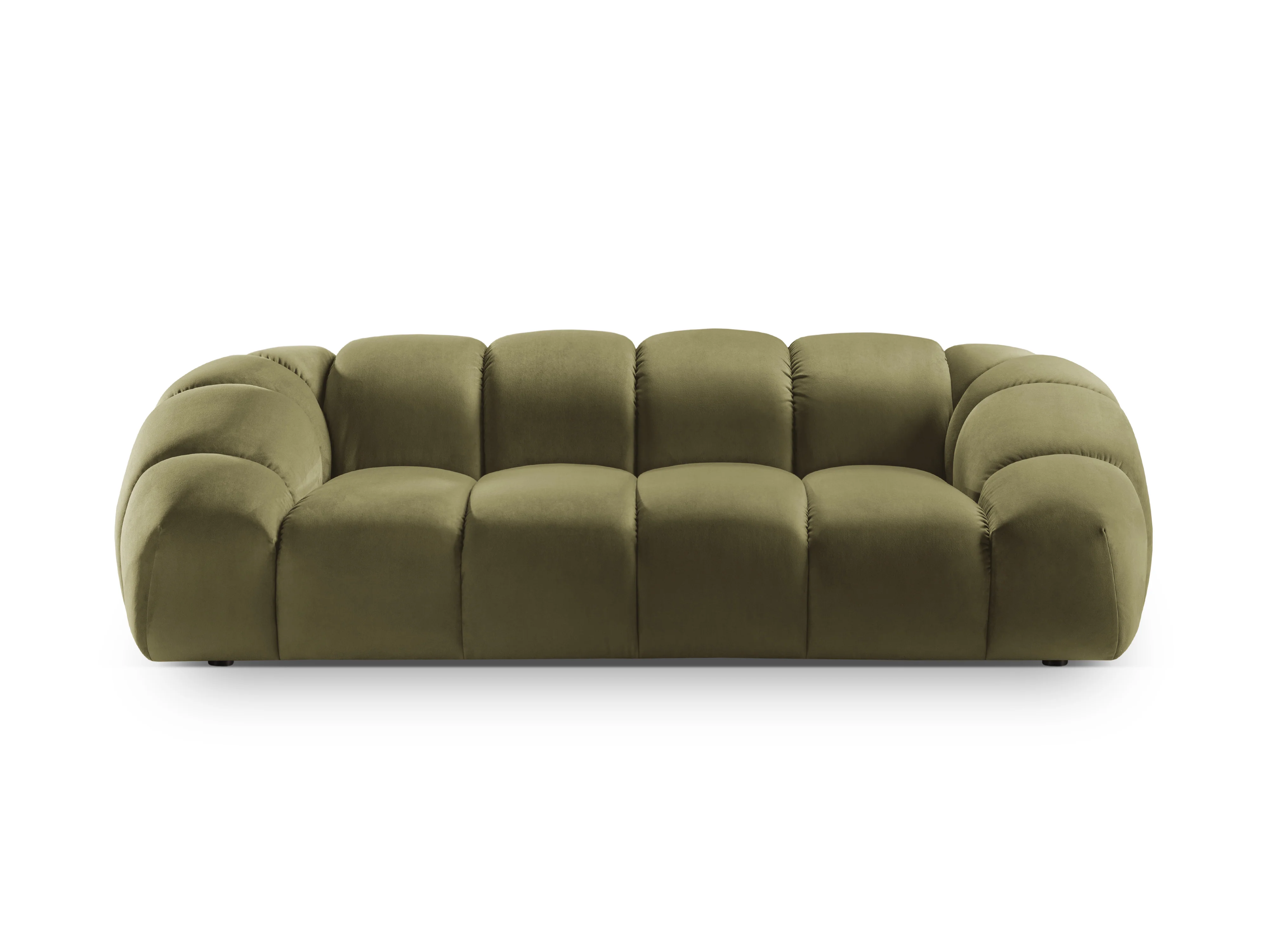 Sofa aksamitna 3-osobowa DIANA zielony - Image 3
