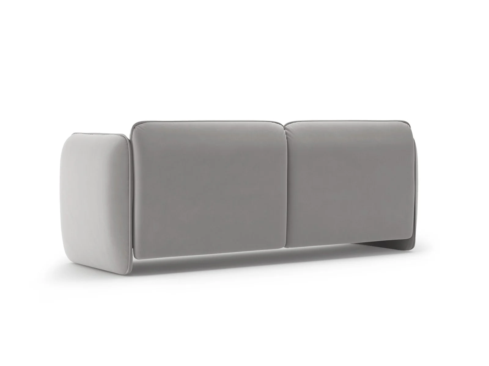 Sofa aksamitna 3-osobowa GEORGIA jasnoszary - Image 4