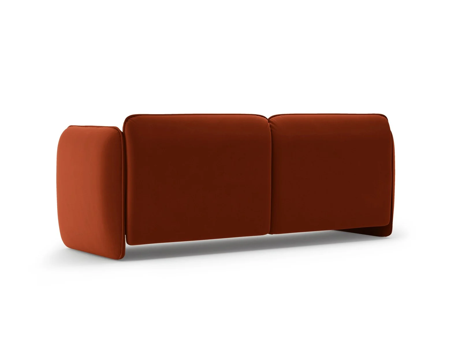 Sofa aksamitna 3-osobowa GEORGIA kasztanowy - Image 4
