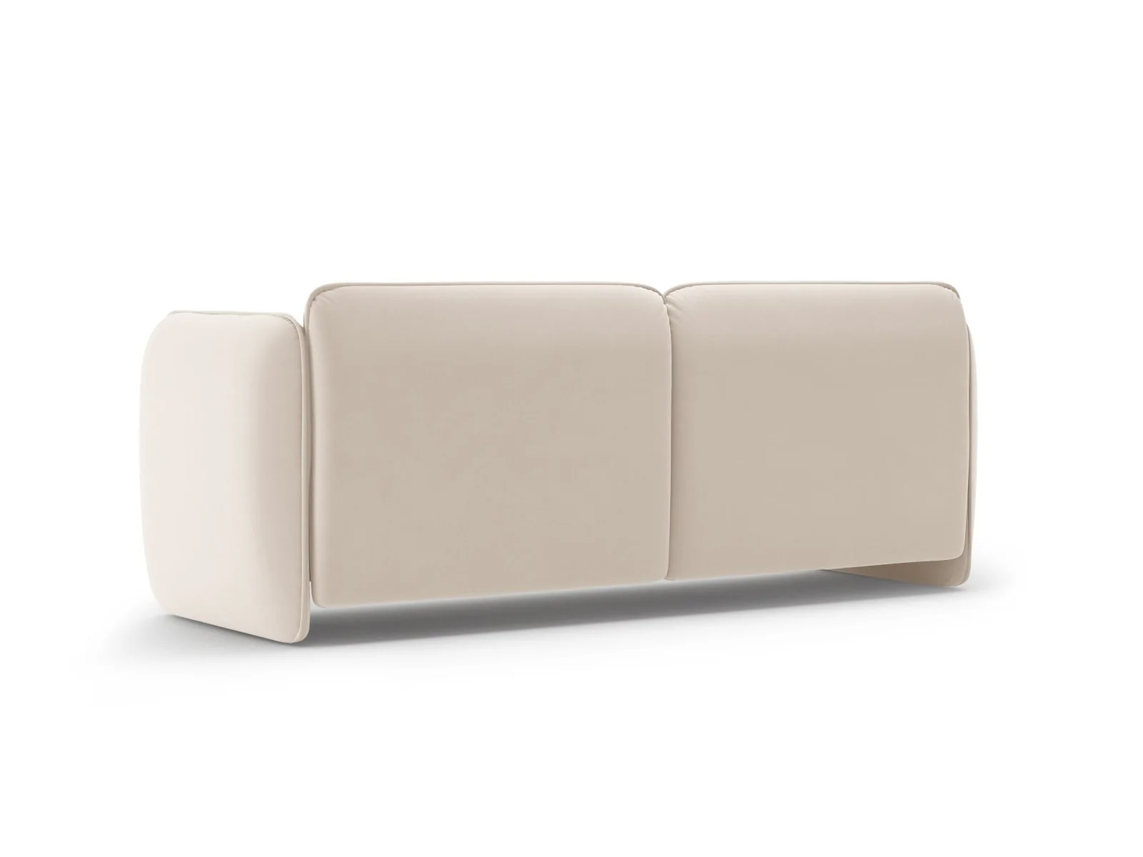 Sofa aksamitna 3-osobowa GEORGIA kość słoniowa - Image 4