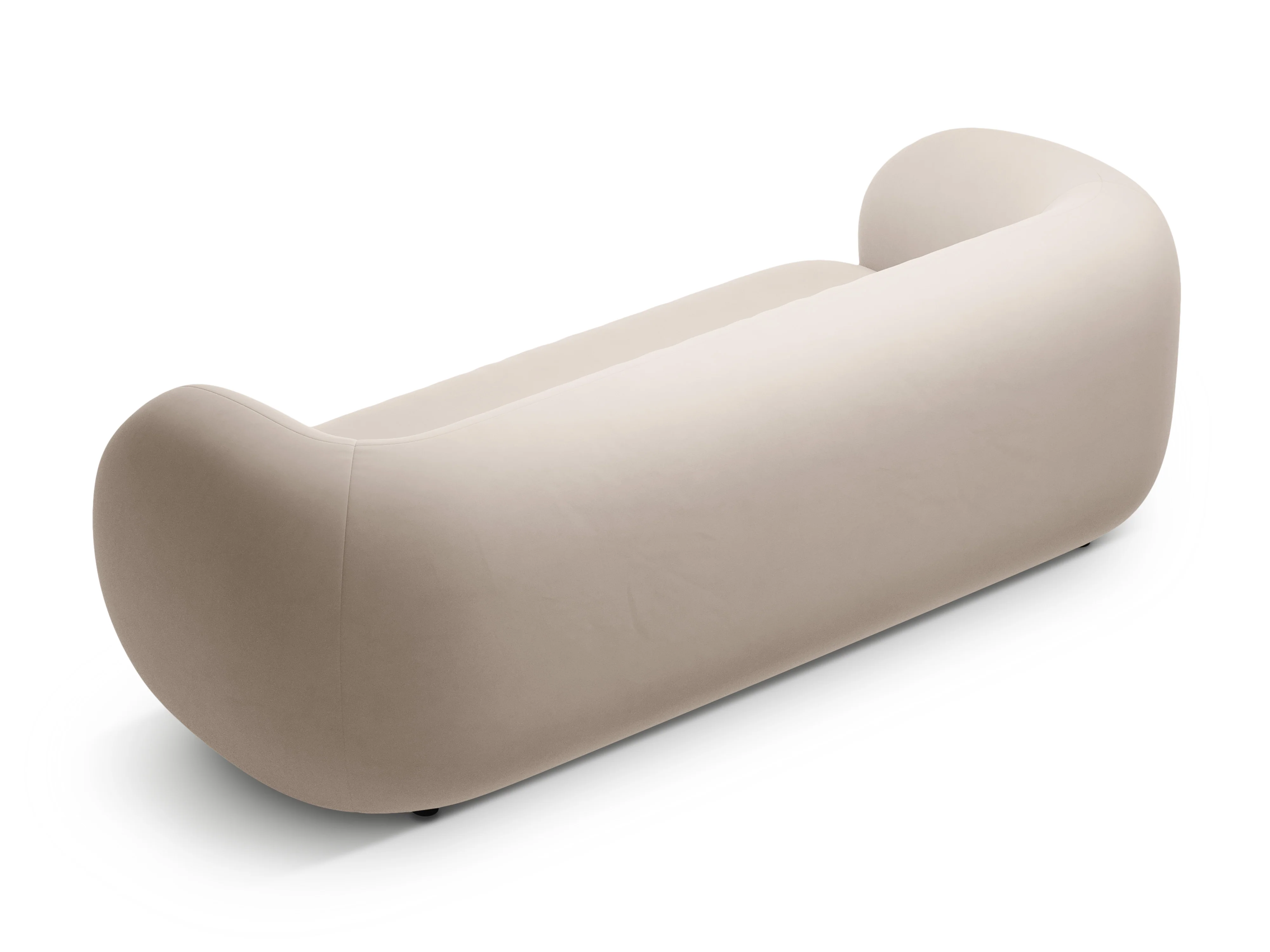 Sofa aksamitna 3-osobowa KATE beżowy - Image 3