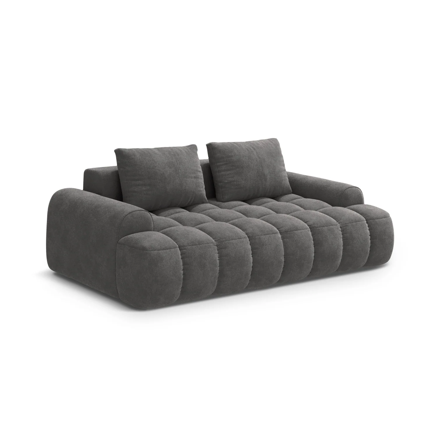 Sofa aksamitna 3-osobowa LINZ ciemnoszary
