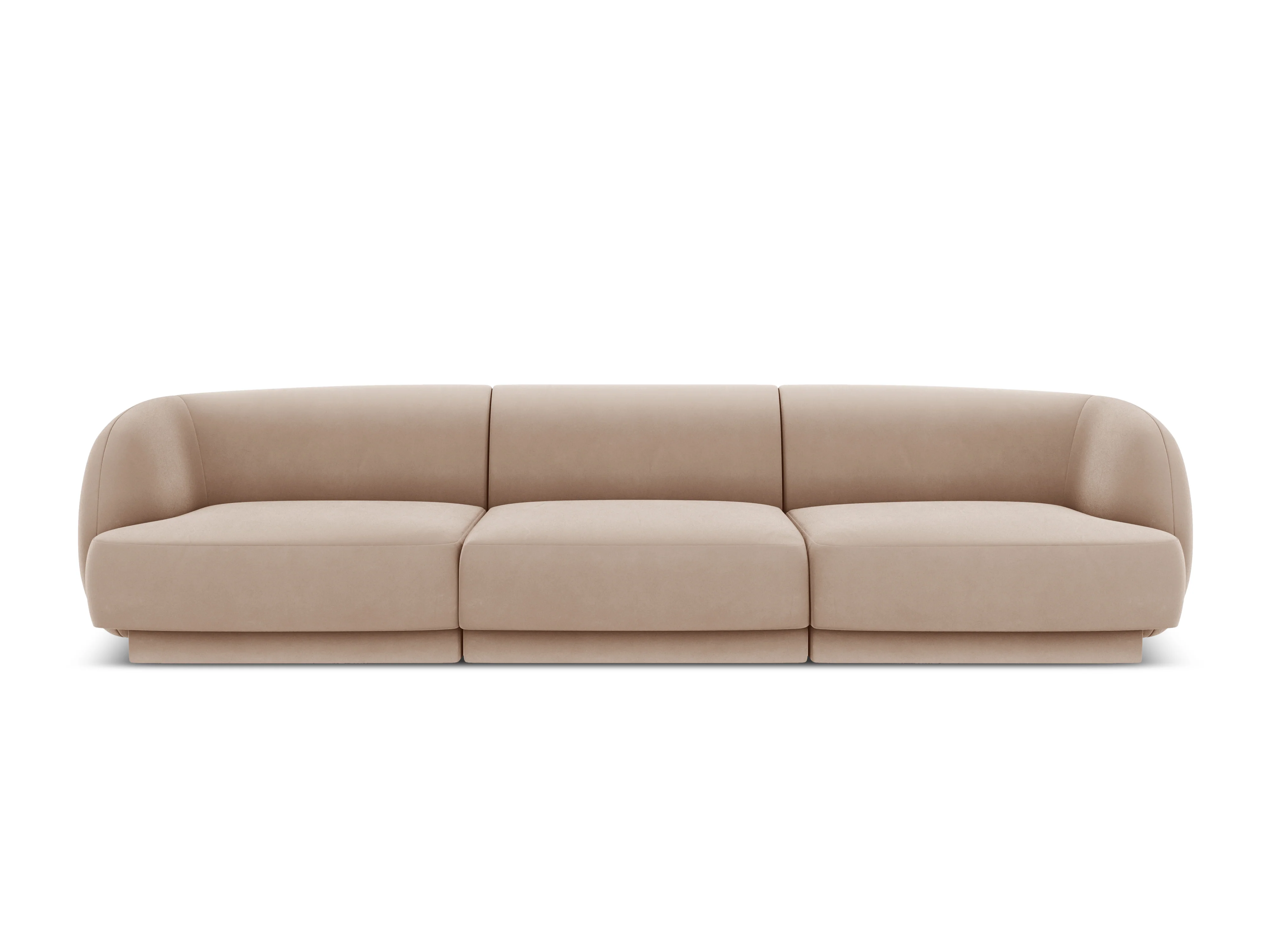 Sofa aksamitna 3-osobowa MILEY cappuccino - Image 3