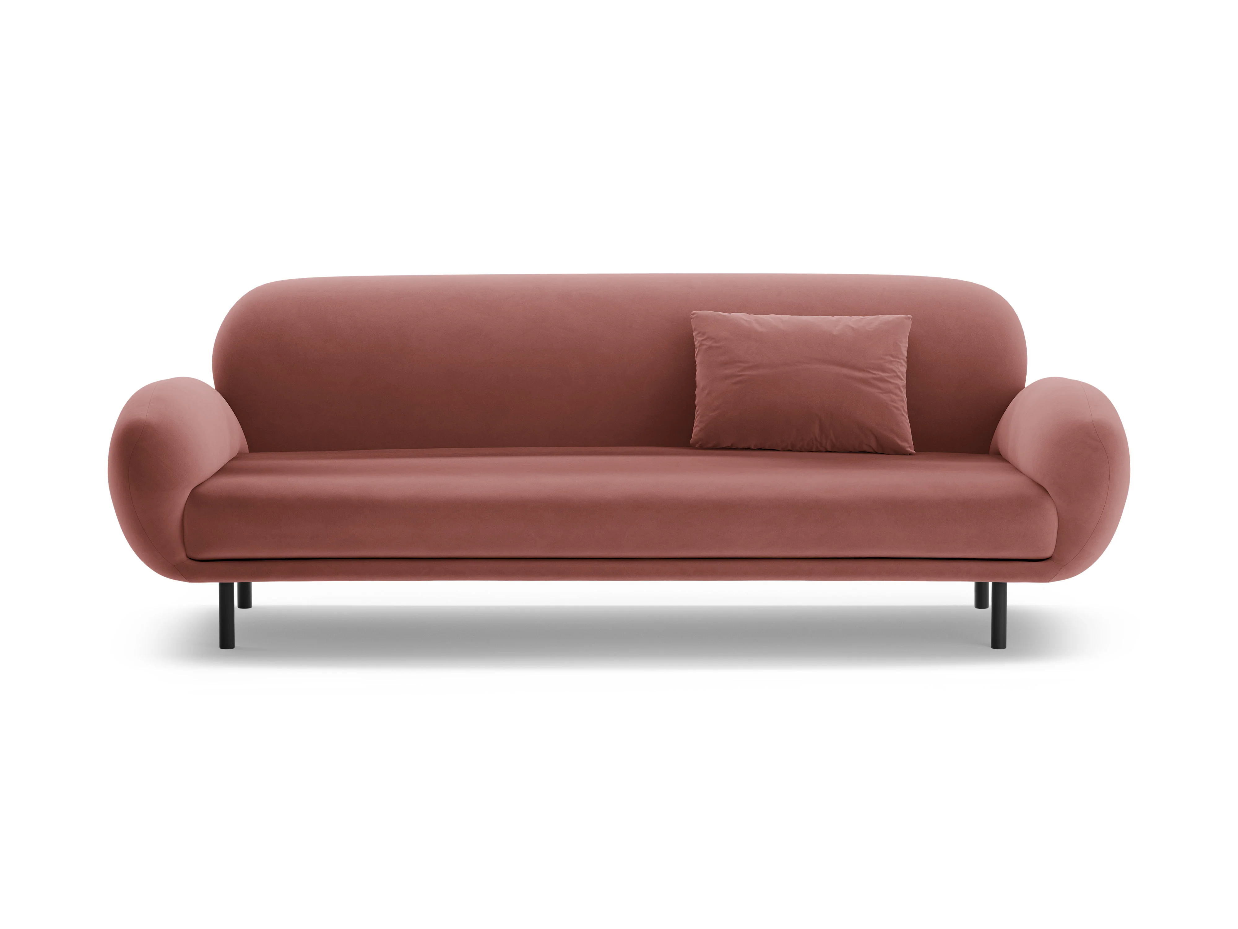 Sofa aksamitna 3-osobowa POPPY brudny róż - Image 5