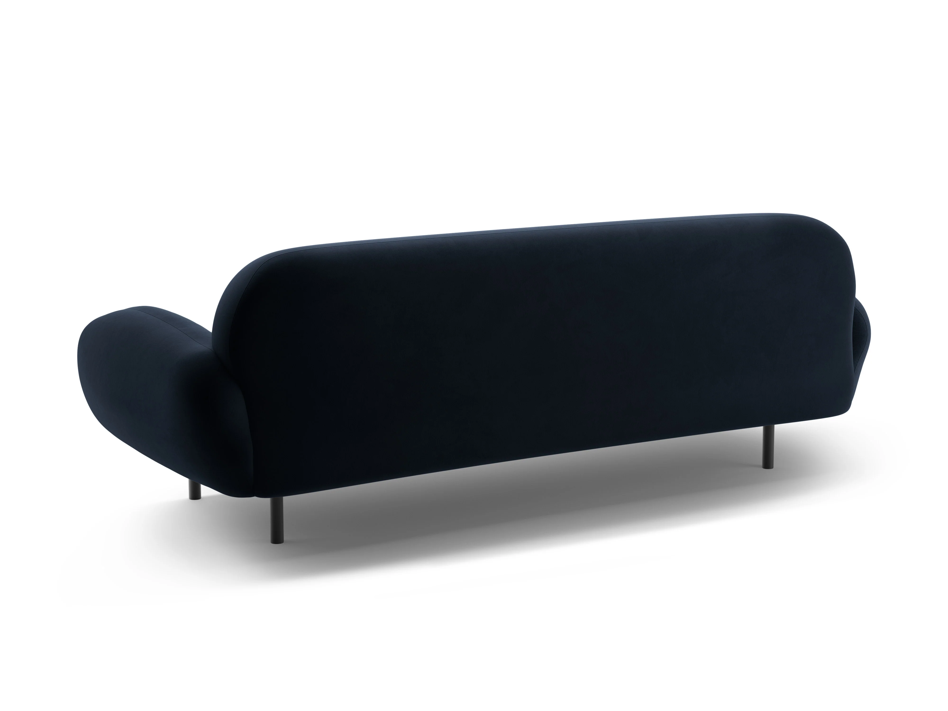 Sofa aksamitna 3-osobowa POPPY granat królewski - Image 4