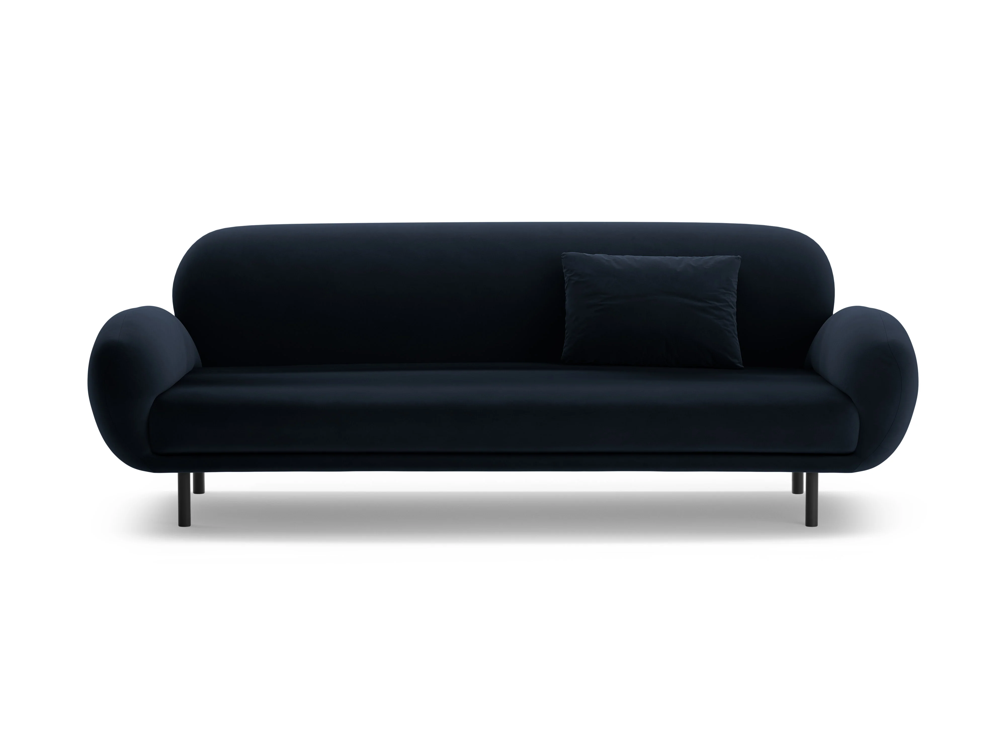 Sofa aksamitna 3-osobowa POPPY granat królewski - Image 5