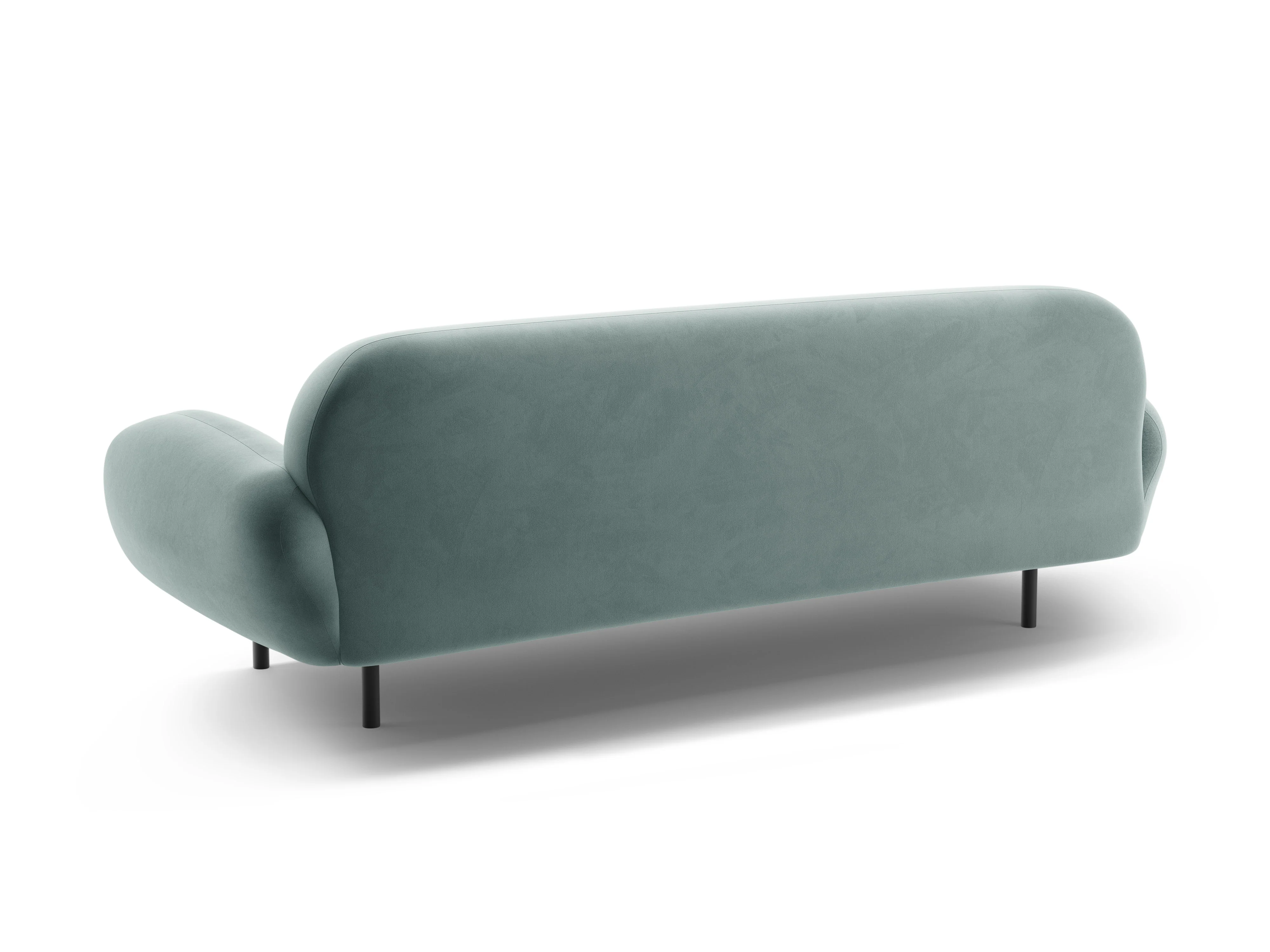 Sofa aksamitna 3-osobowa POPPY jasnoniebieski - Image 4