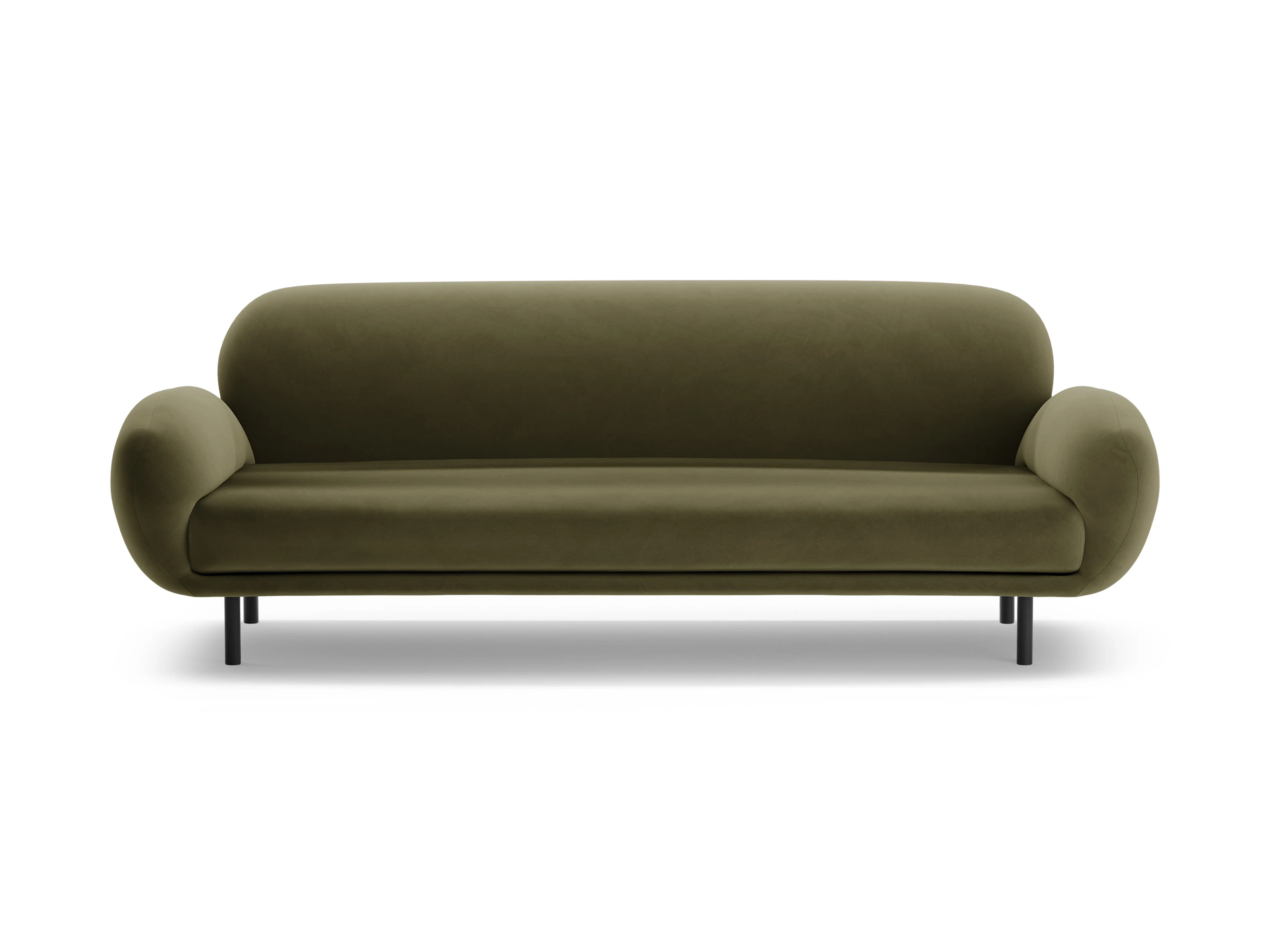 Sofa aksamitna 3-osobowa POPPY zielony - Image 3