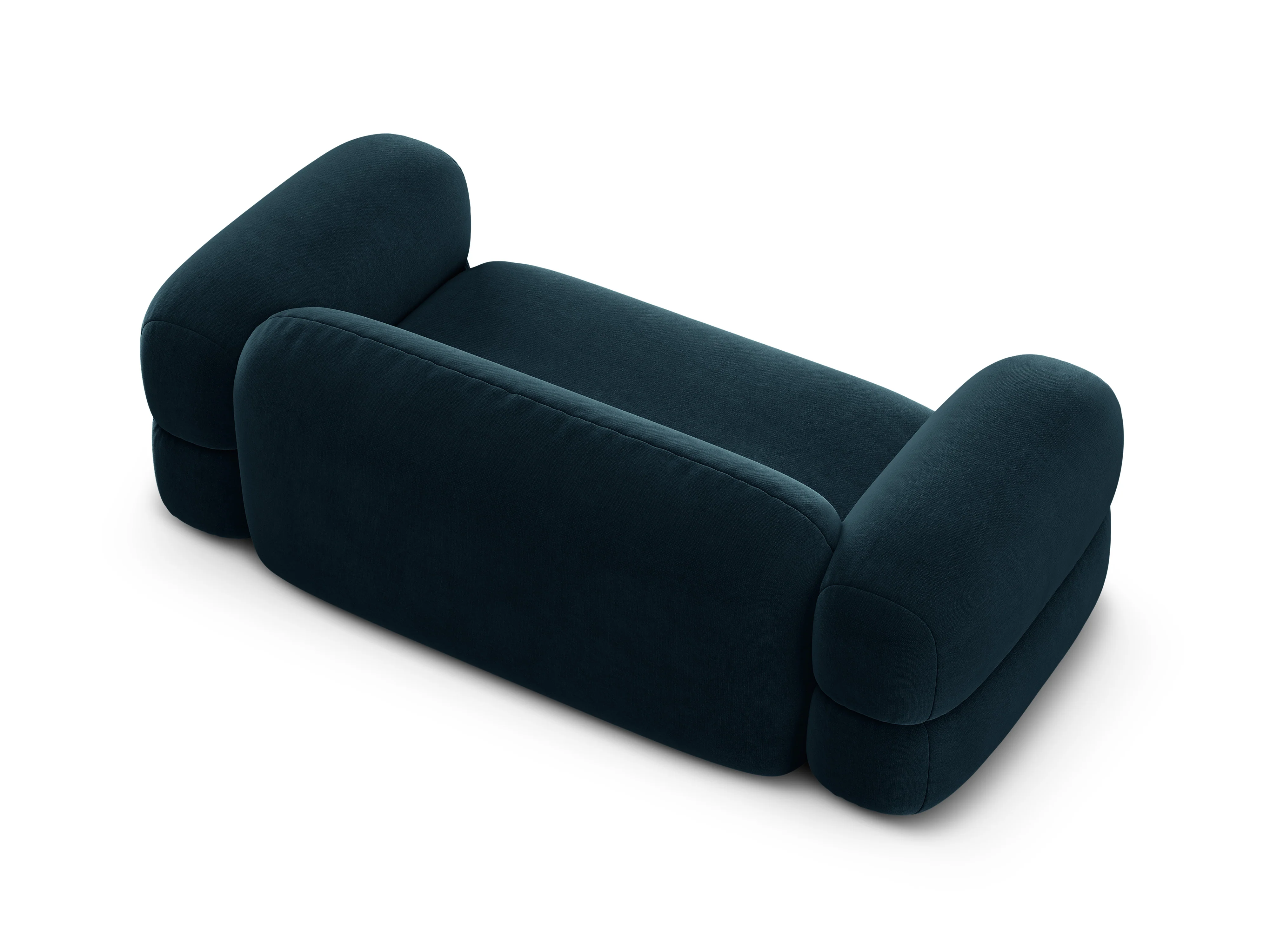 Sofa aksamitna 3-osobowa ROGER niebieski petrol - Image 5