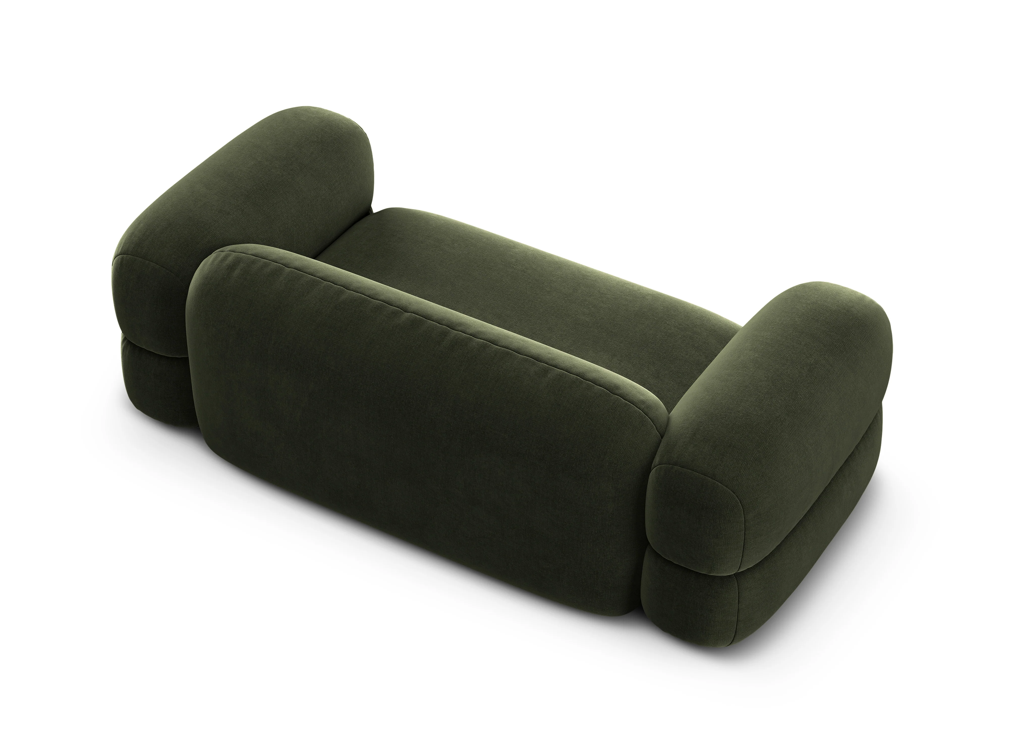 Sofa aksamitna 3-osobowa ROGER oliwkowy - Image 5