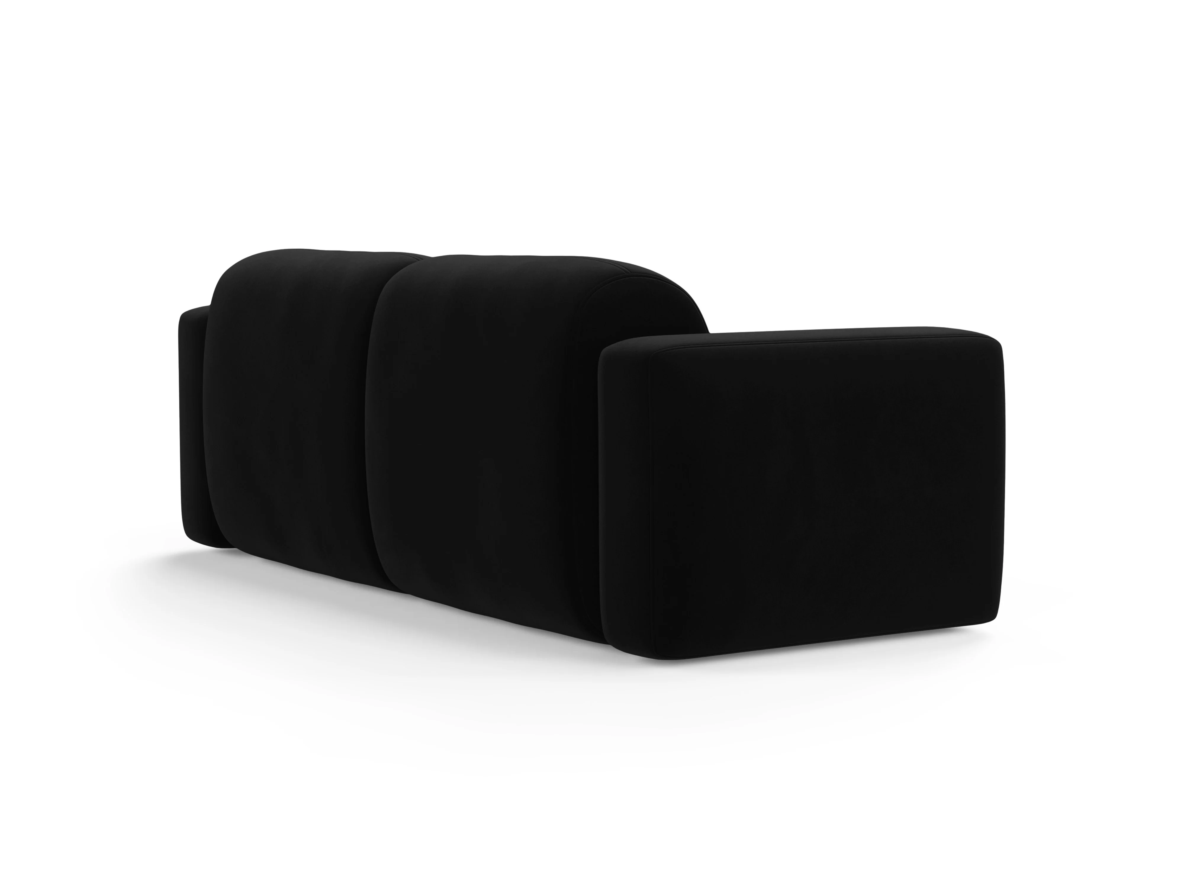 Sofa aksamitna 3-osobowa STRINO czarny - Image 3