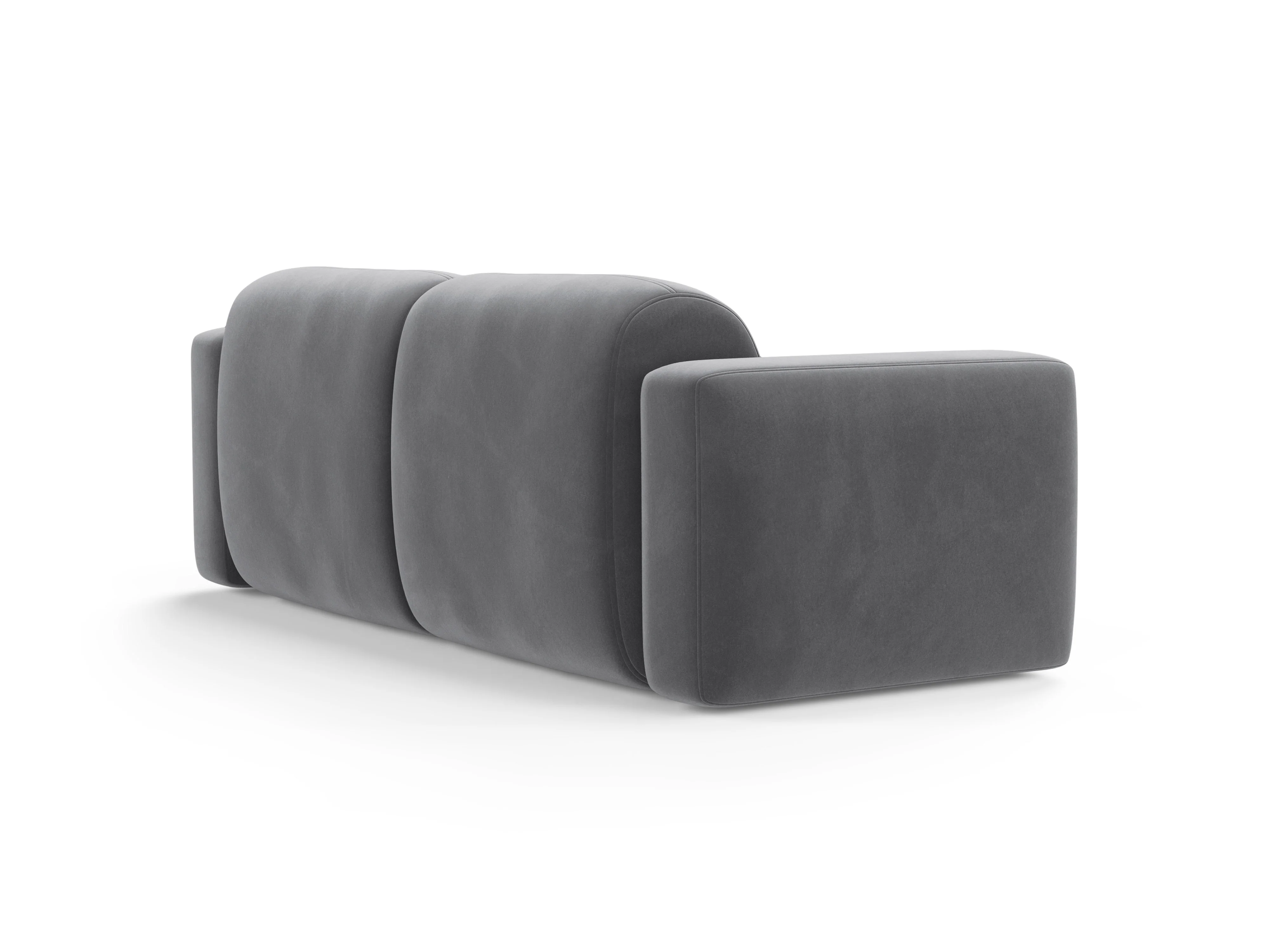 Sofa aksamitna 3-osobowa STRINO szary - Image 3