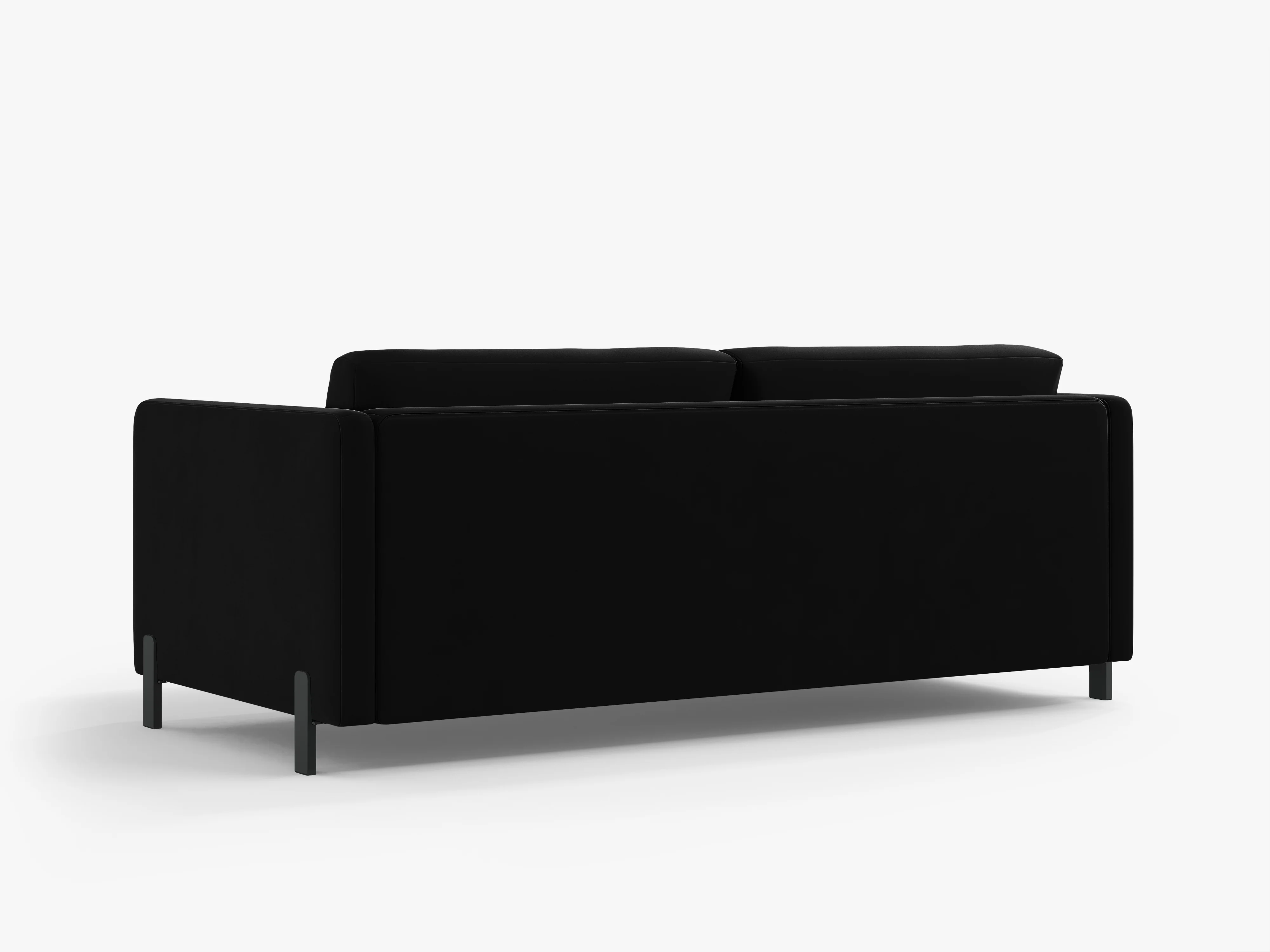 Sofa aksamitna 3-osobowa z funkcją spania GLORIA czarny - Image 4