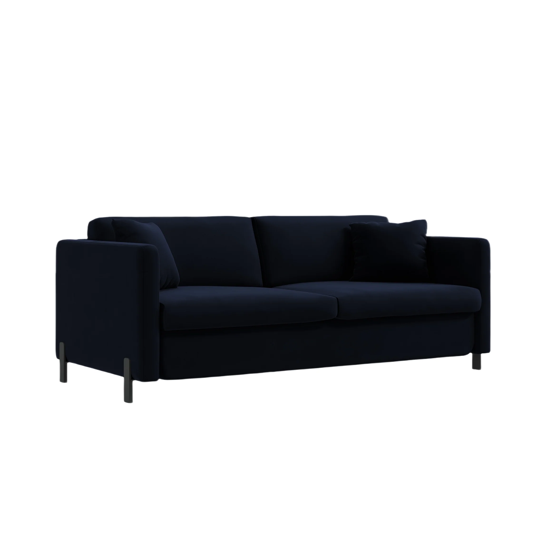 Sofa aksamitna 3-osobowa z funkcją spania GLORIA granat królewski