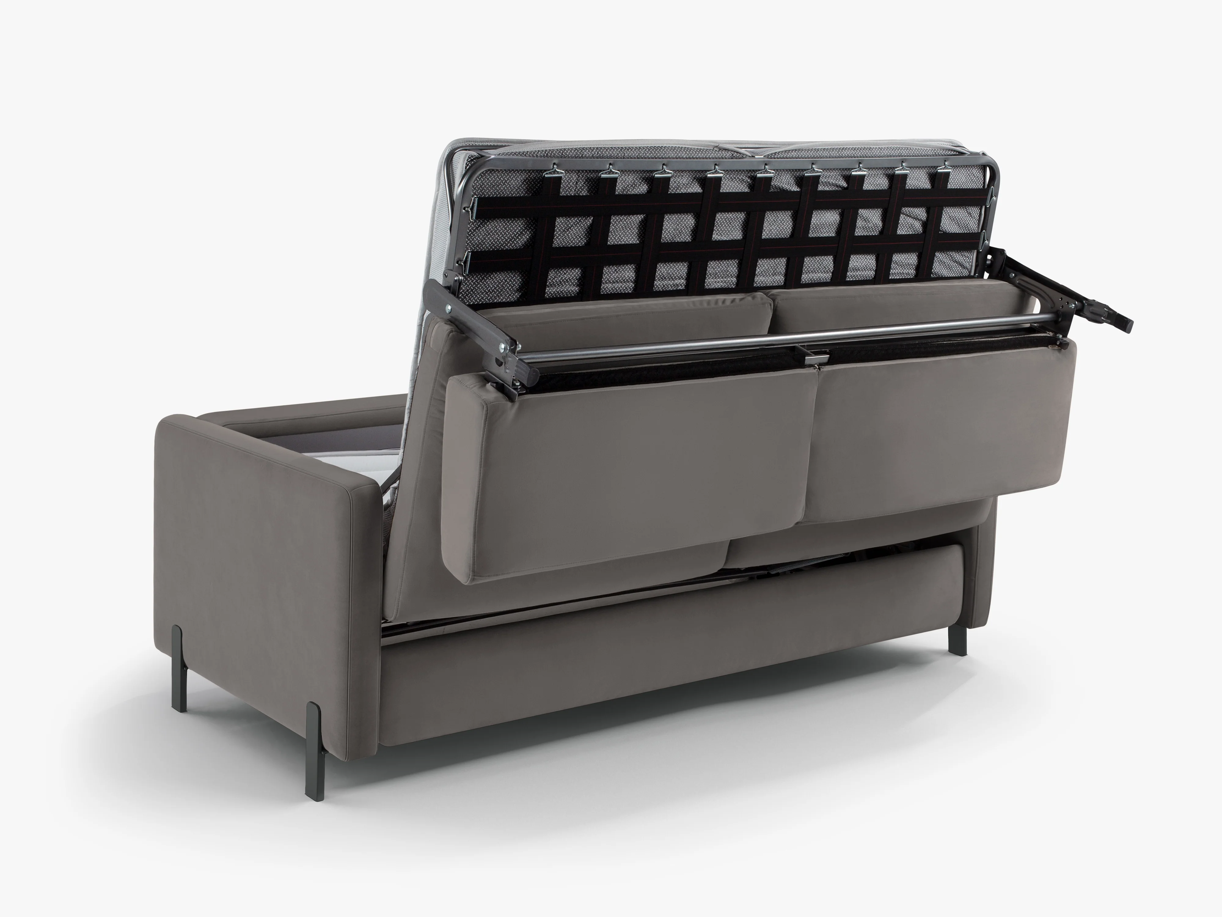 Sofa aksamitna 3-osobowa z funkcją spania GLORIA szary - Image 7