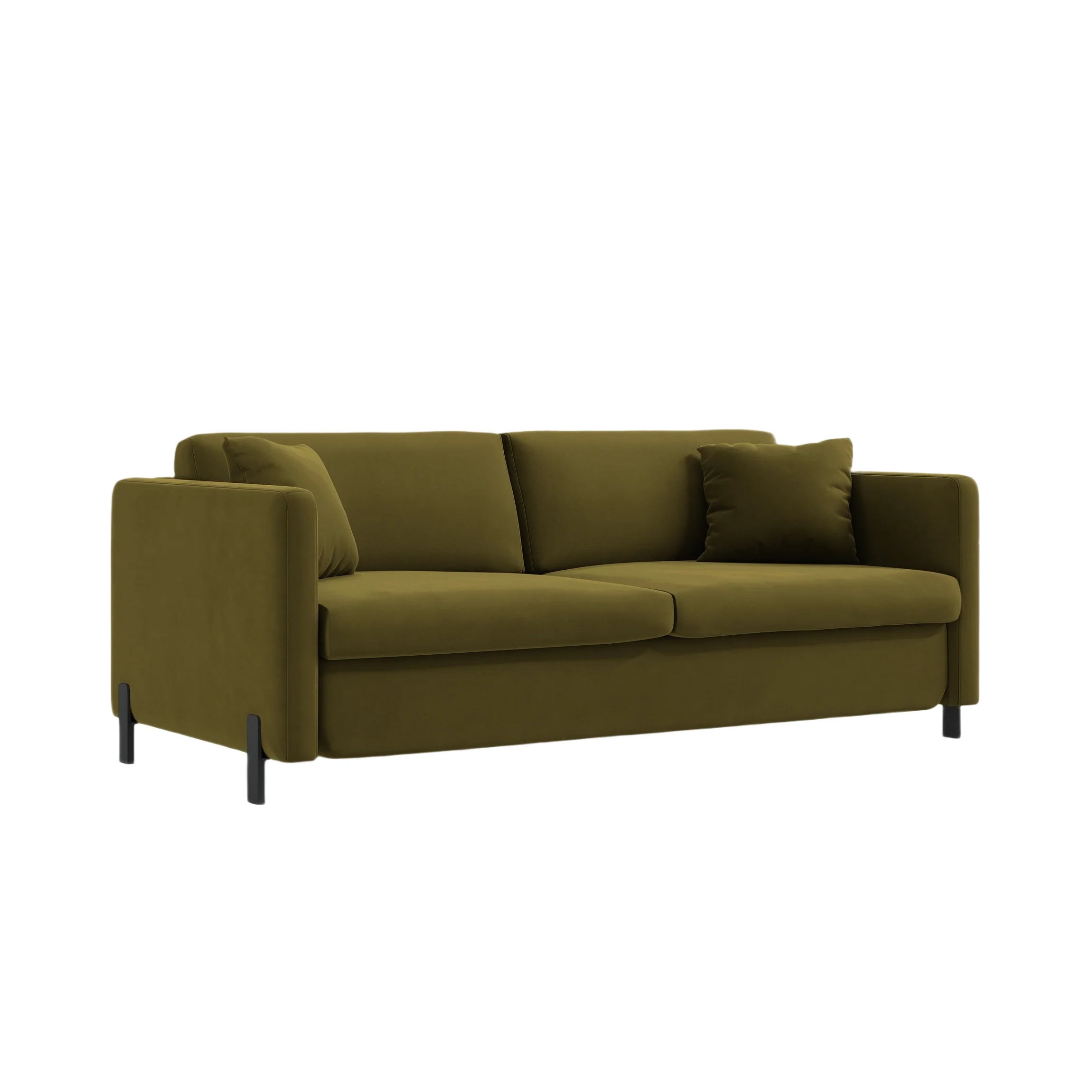Sofa aksamitna 3-osobowa z funkcją spania GLORIA zielony