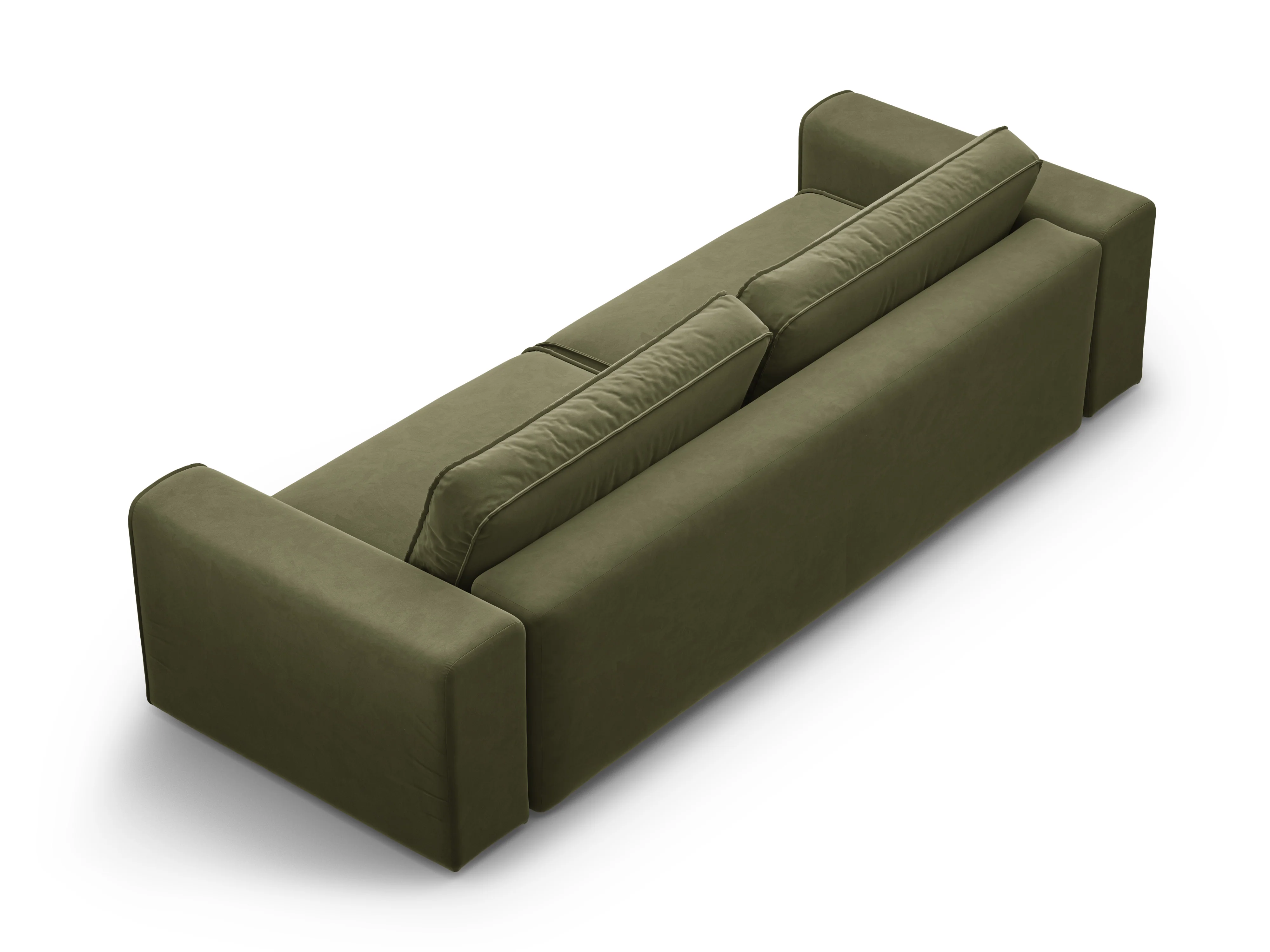 Sofa aksamitna 3-osobowa z funkcją spania VICTOR zielony - Image 3