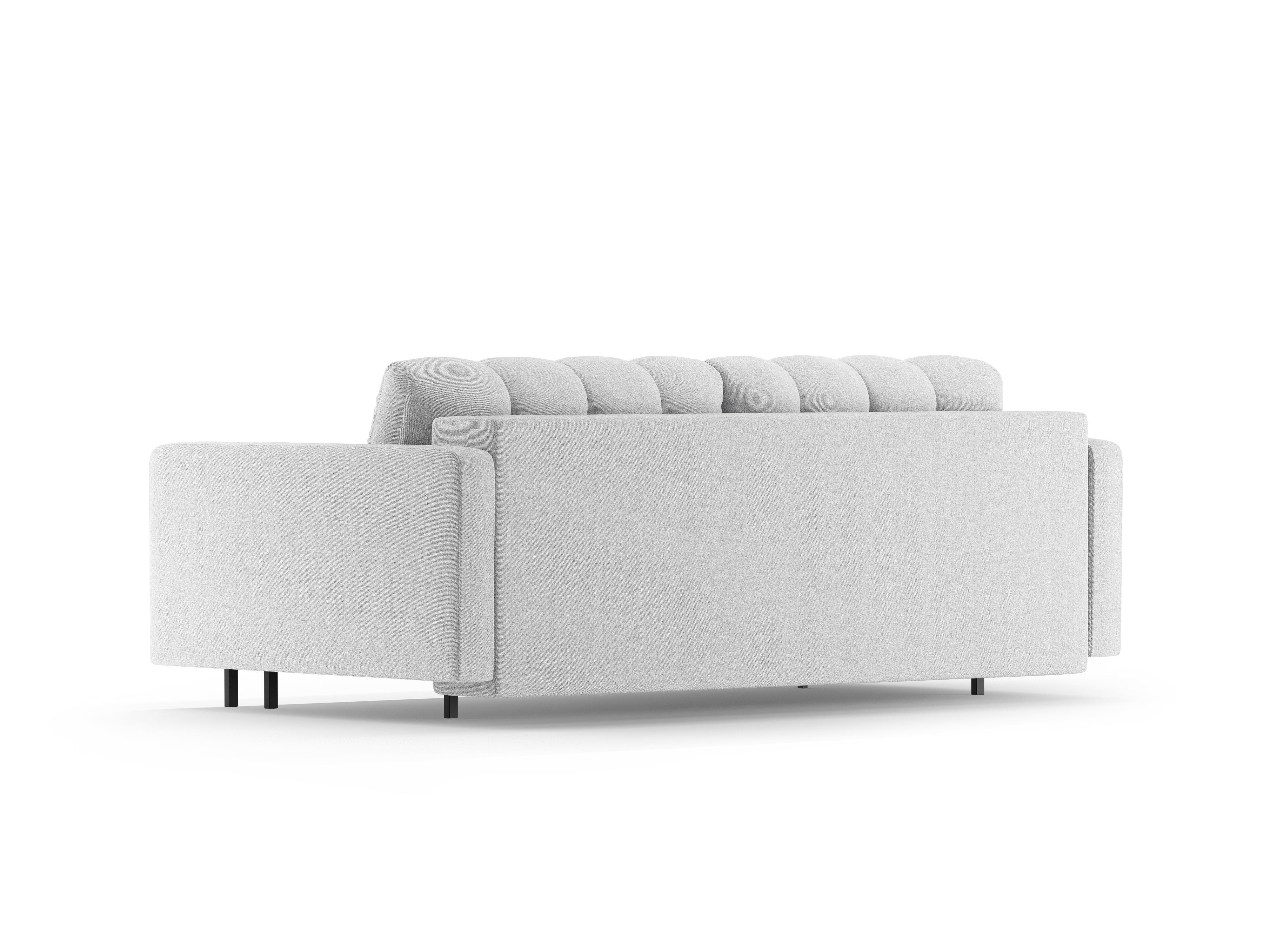 Sofa 3-osobowa z funkcją spania BALI jasnoszary z czarną podstawą - Image 5