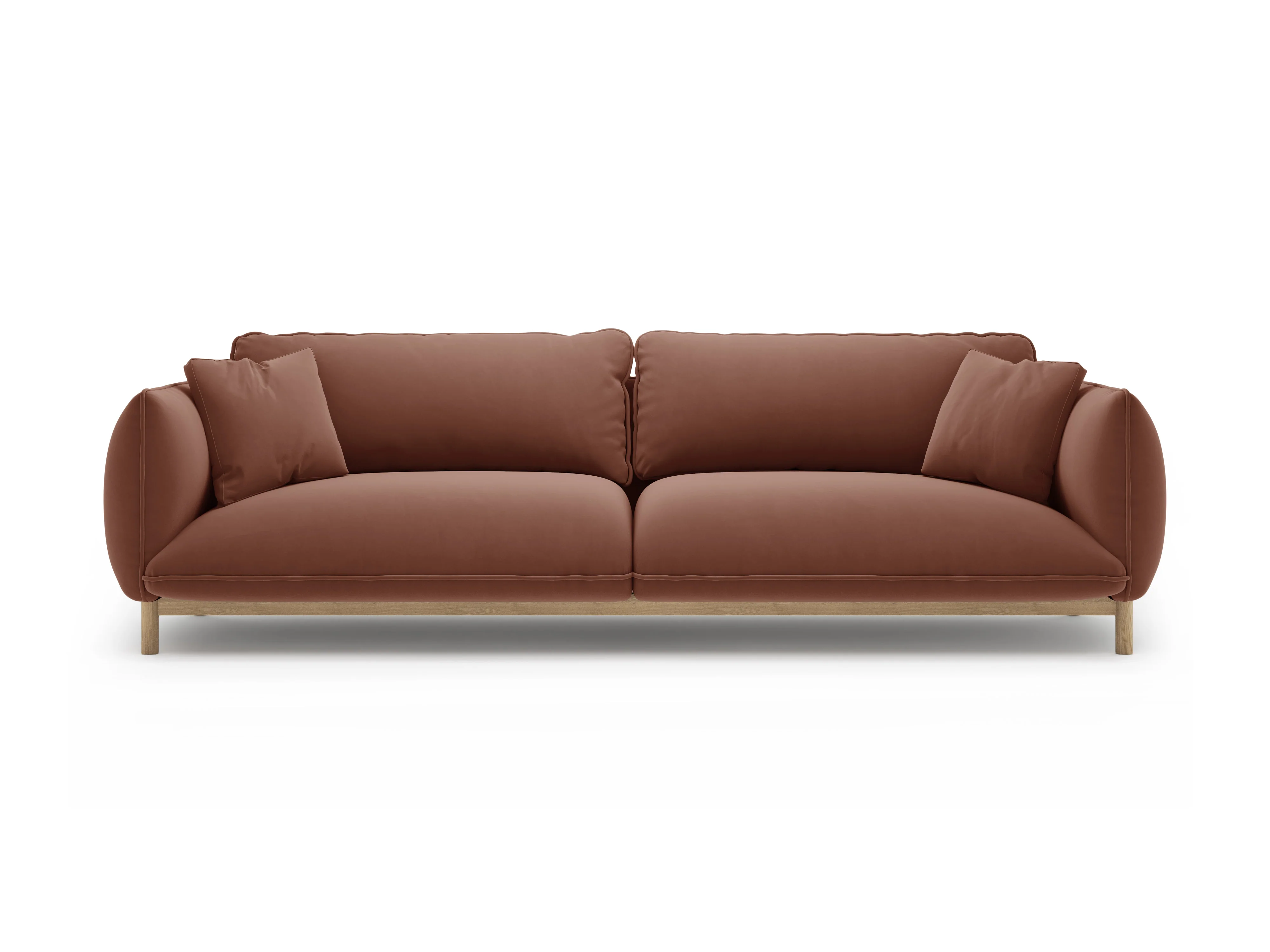 Sofa aksamitna 4-osobowa ADA cuoio - Image 3
