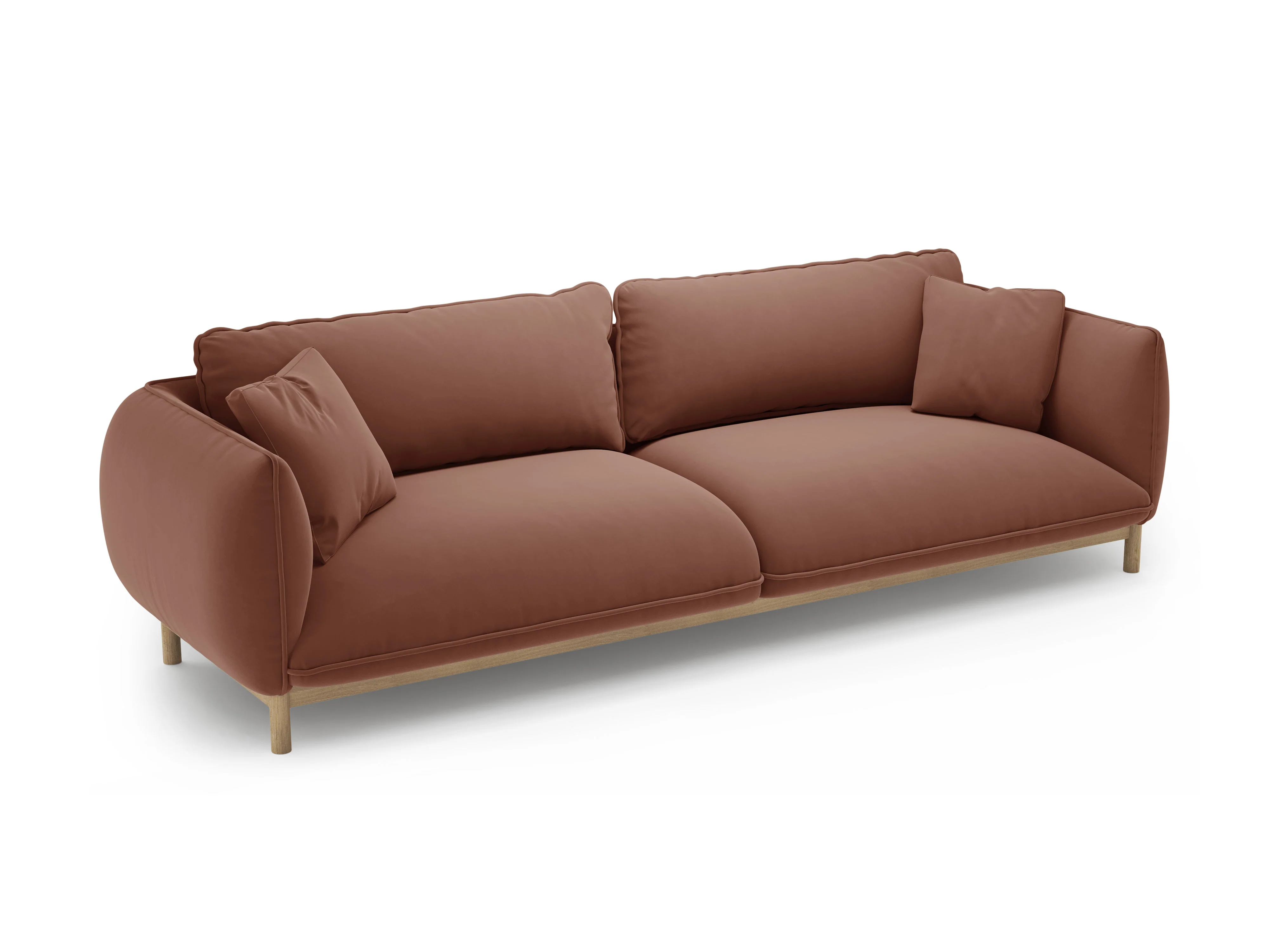 Sofa aksamitna 4-osobowa ADA cuoio - Image 5