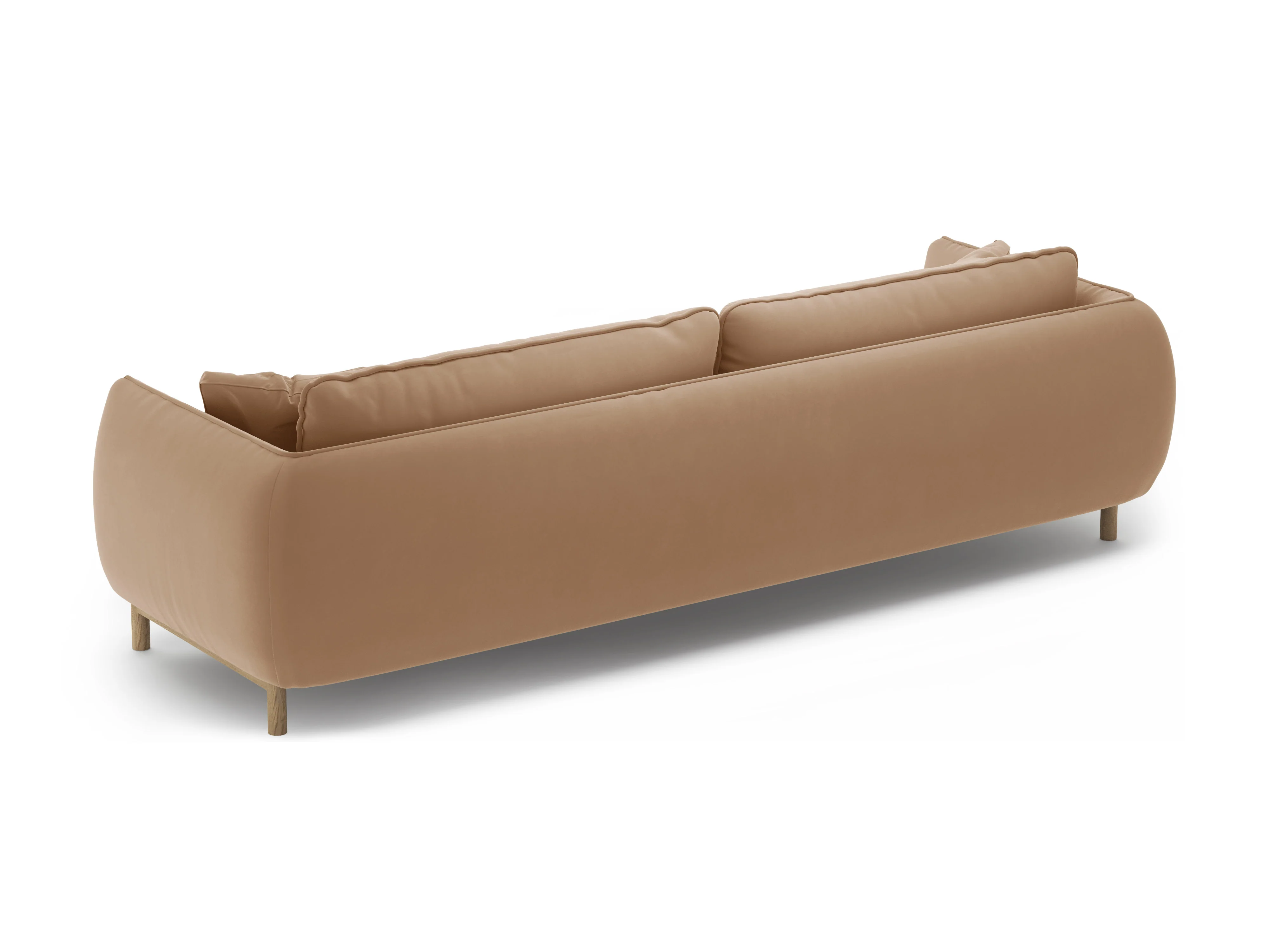 Sofa aksamitna 4-osobowa ADA piaskowy - Image 4