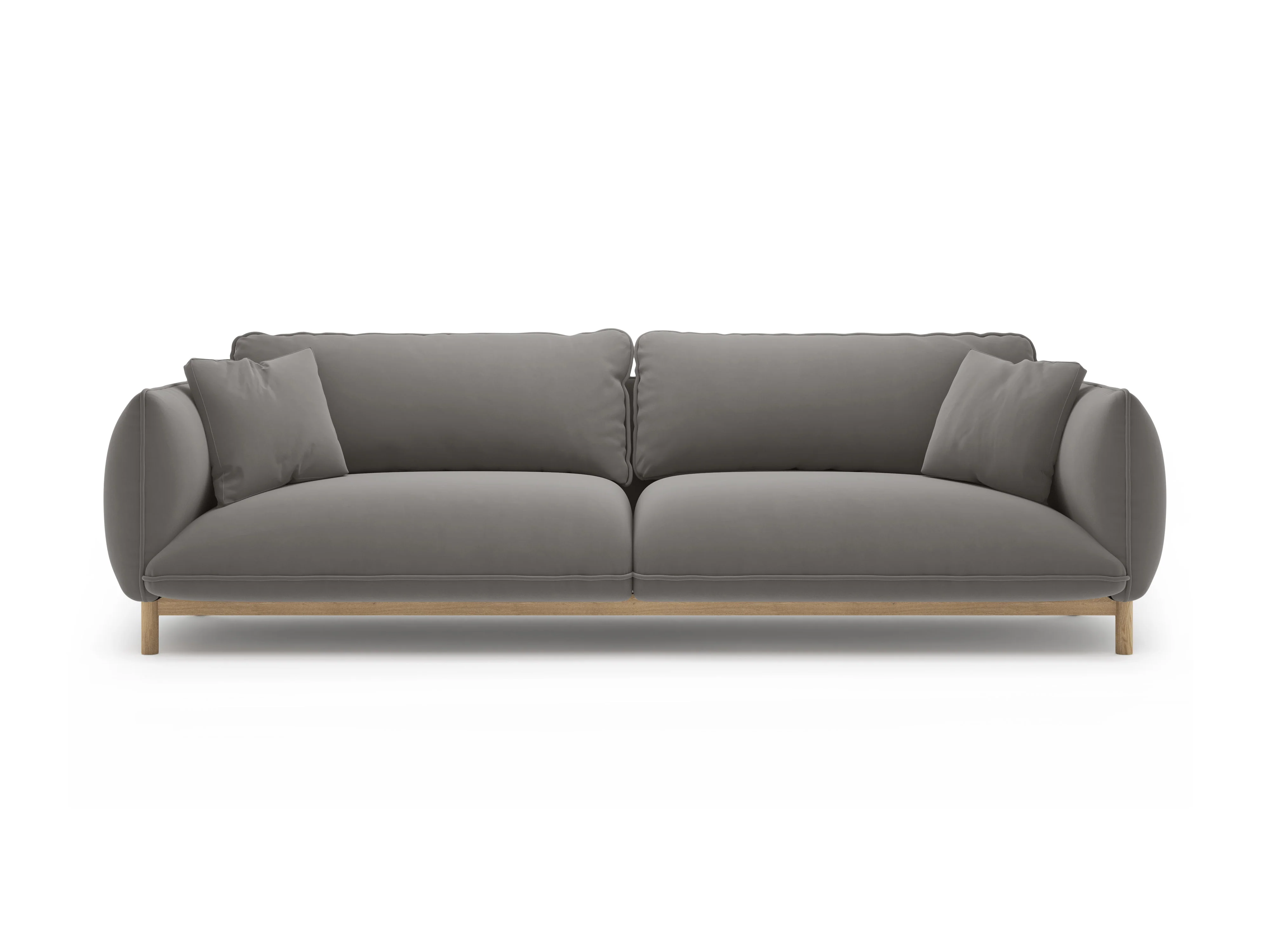 Sofa aksamitna 4-osobowa ADA szary - Image 3