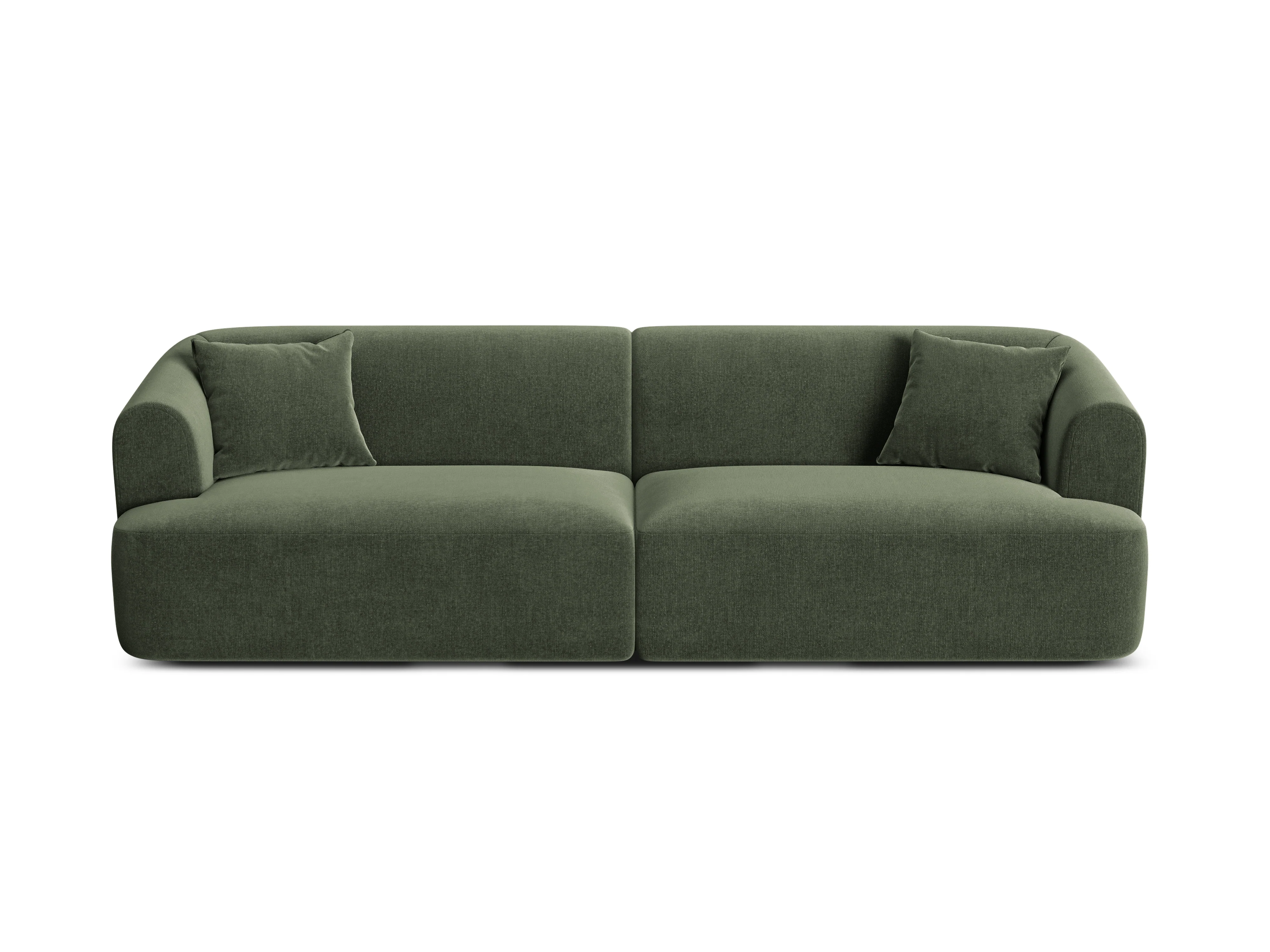 Sofa aksamitna 4-osobowa CAMPI zielony - Image 3