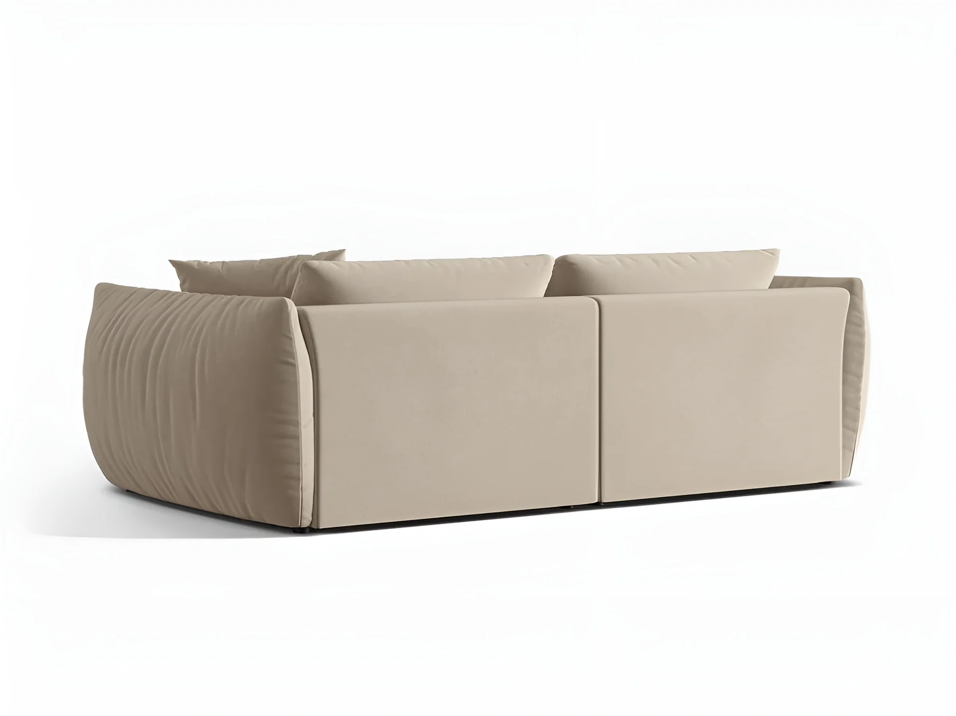 Sofa aksamitna 4-osobowa CHRIS ecru - Image 4