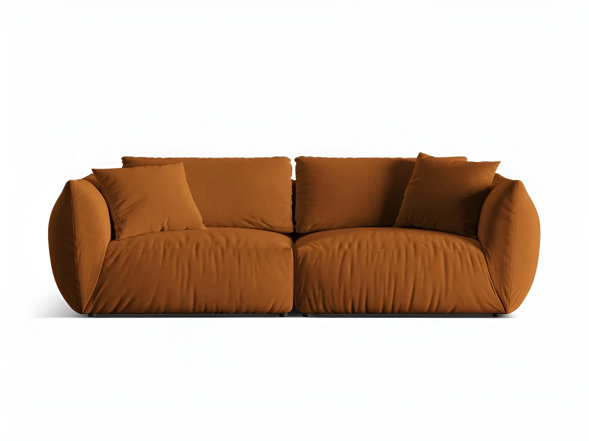 Sofa aksamitna 4-osobowa CHRIS terracotta - Image 3