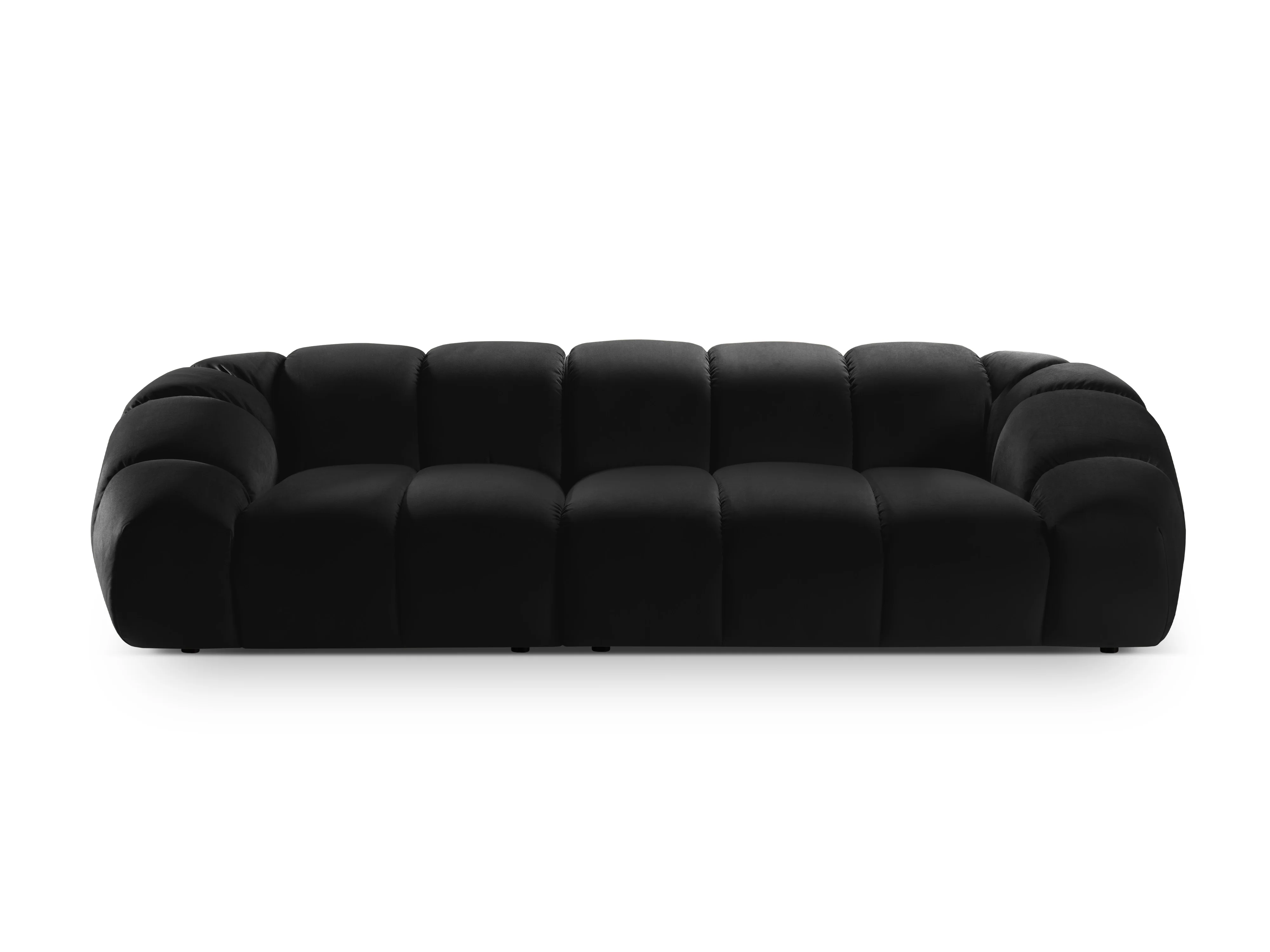 Sofa aksamitna 4-osobowa DIANA czarny - Image 3