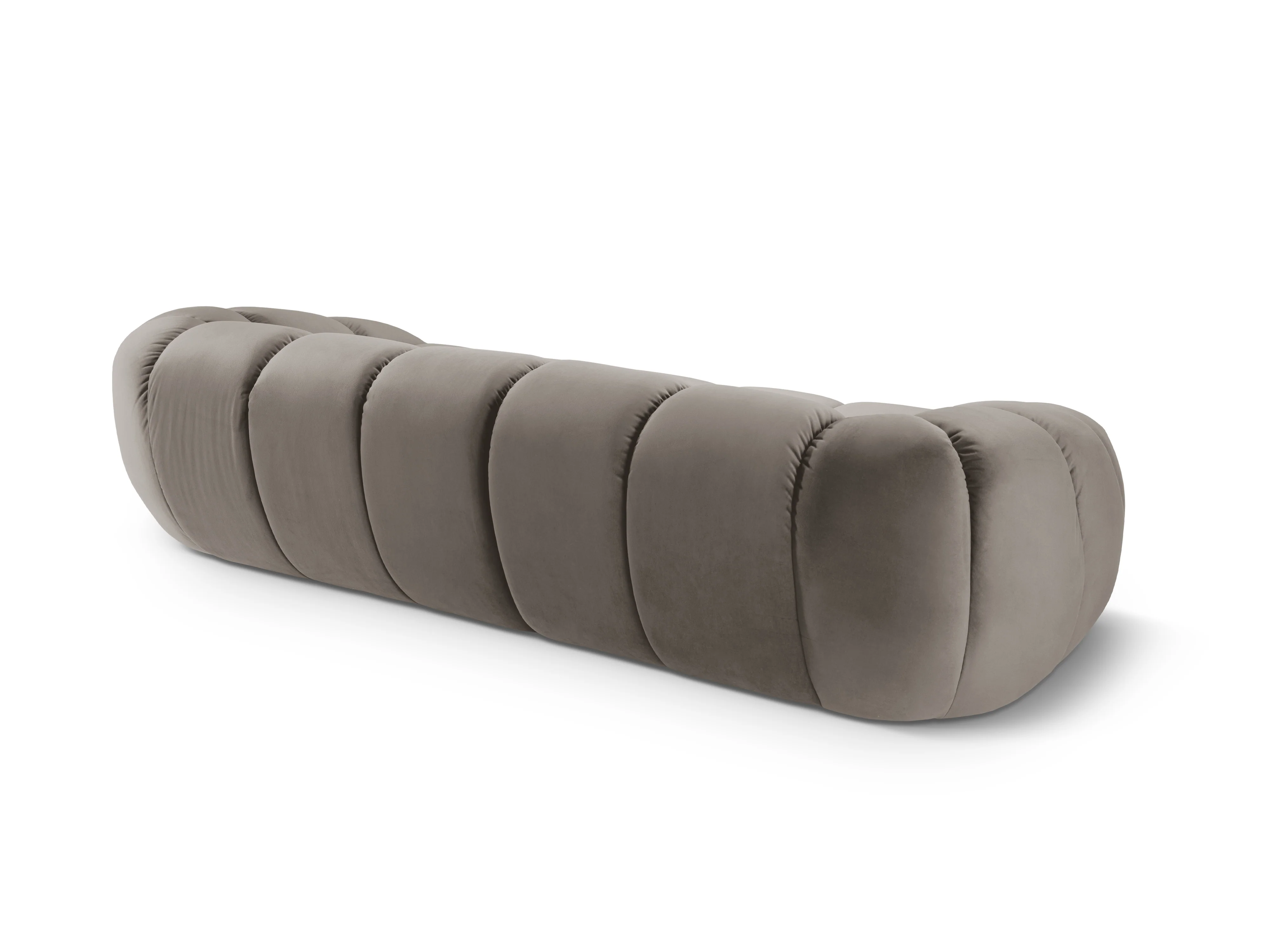 Sofa aksamitna 4-osobowa DIANA szarobrązowy - Image 4