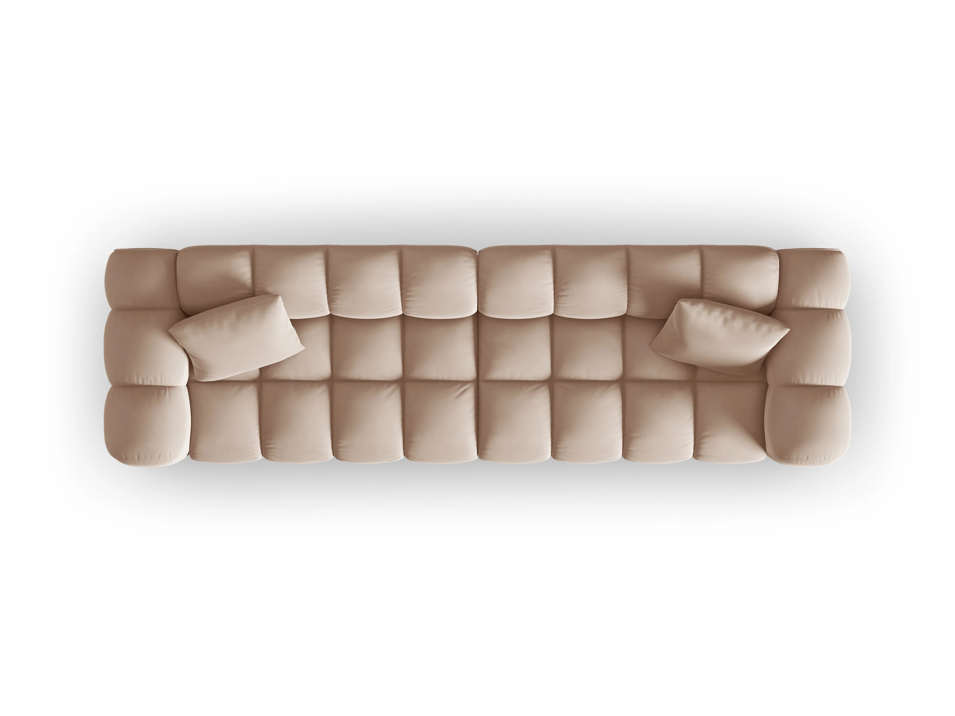 Sofa aksamitna 4-osobowa HALLEY beżowy - Image 5
