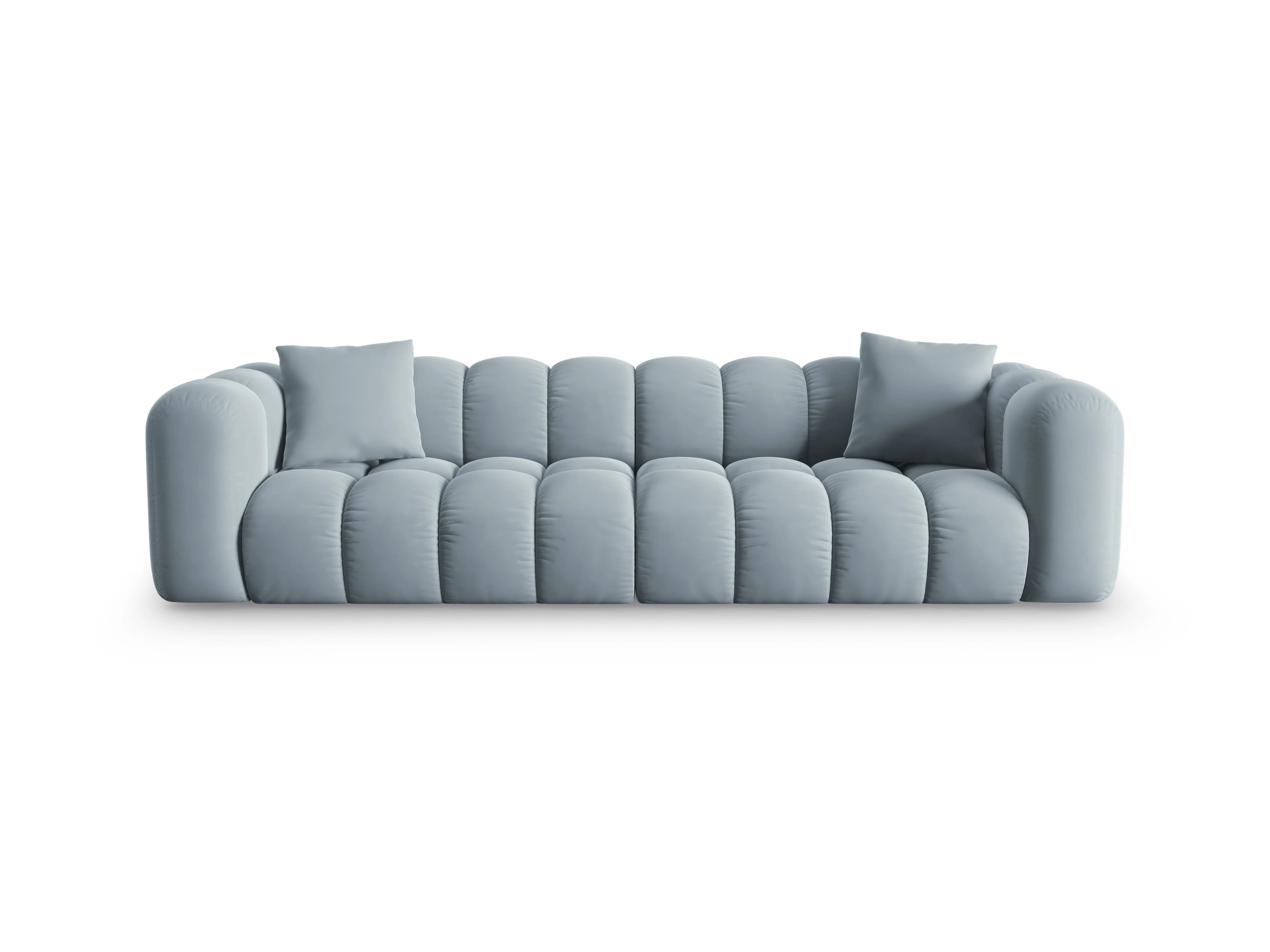 Sofa aksamitna 4-osobowa HALLEY jasnoniebieski - Image 3