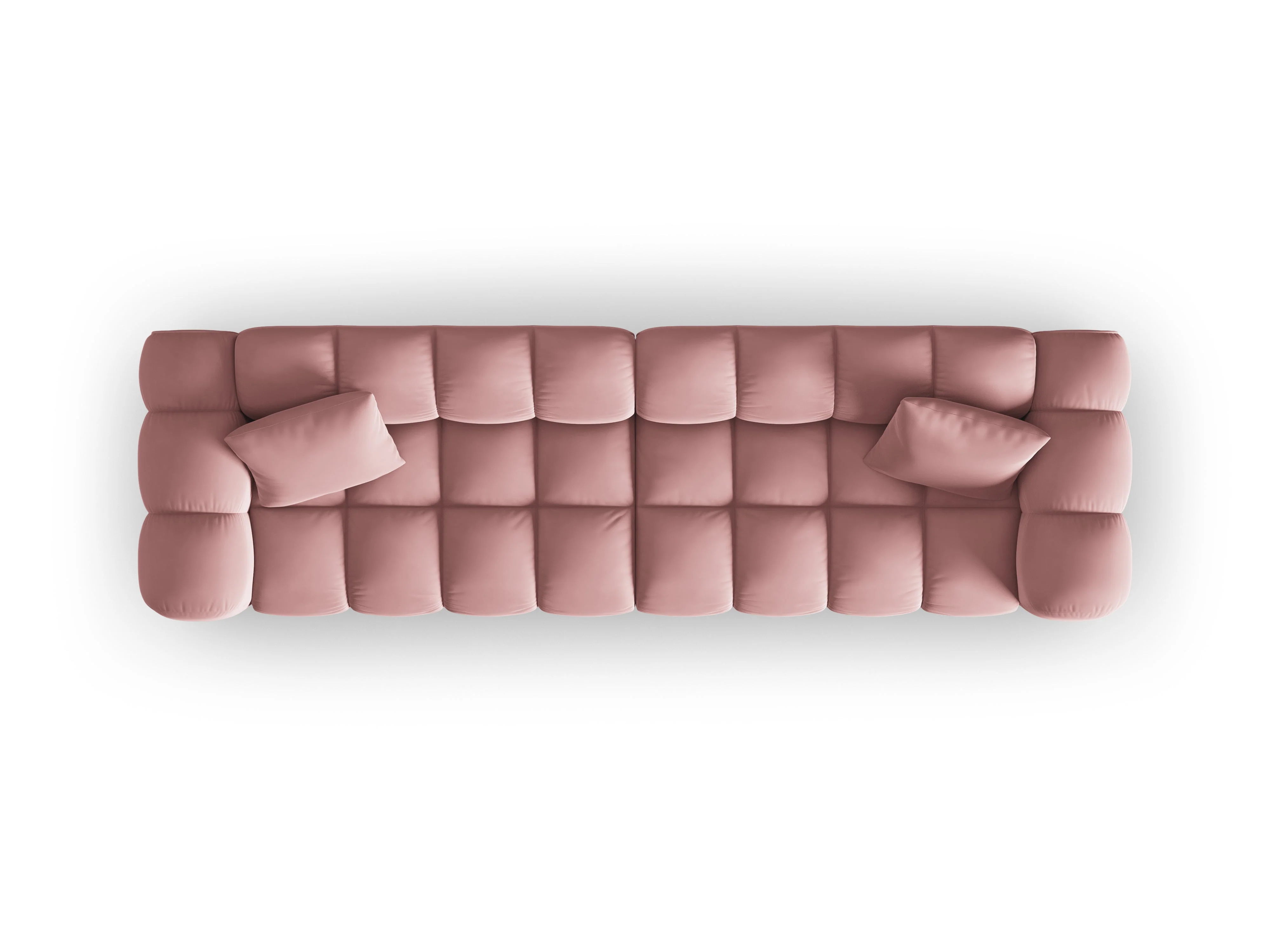 Sofa aksamitna 4-osobowa HALLEY różowy - Image 5