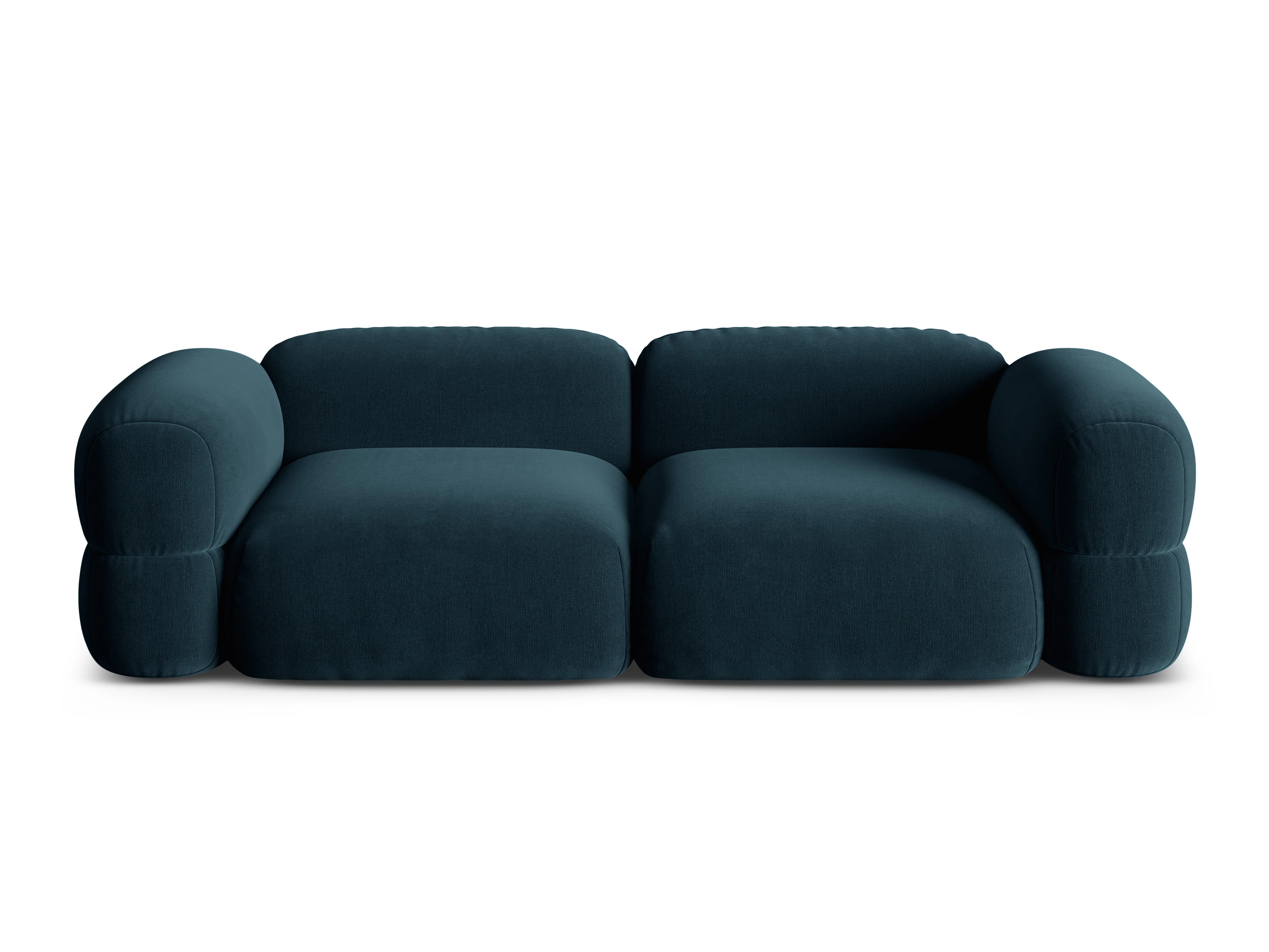 Sofa aksamitna 4-osobowa ROGER niebieski petrol - Image 3