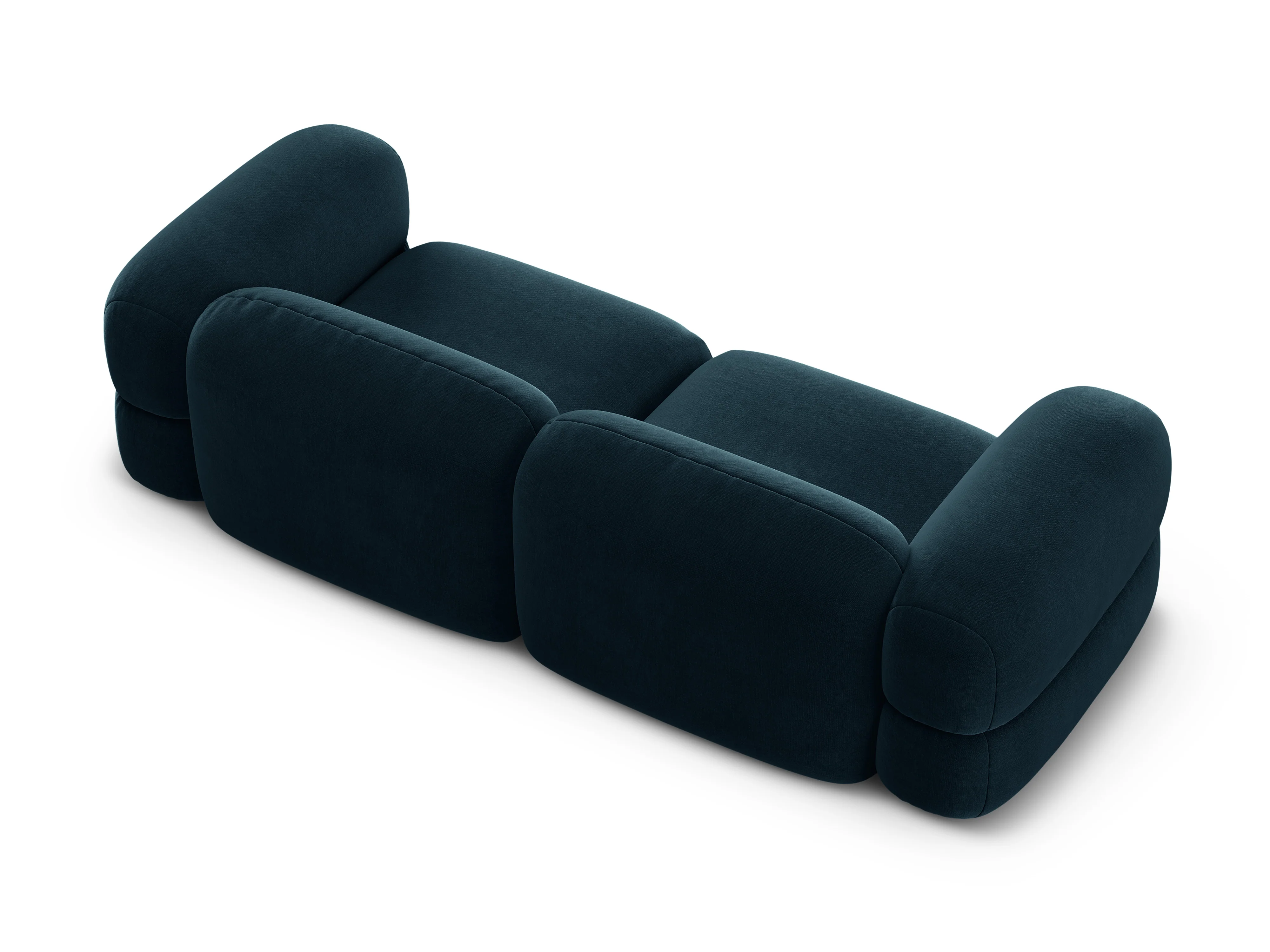 Sofa aksamitna 4-osobowa ROGER niebieski petrol - Image 5