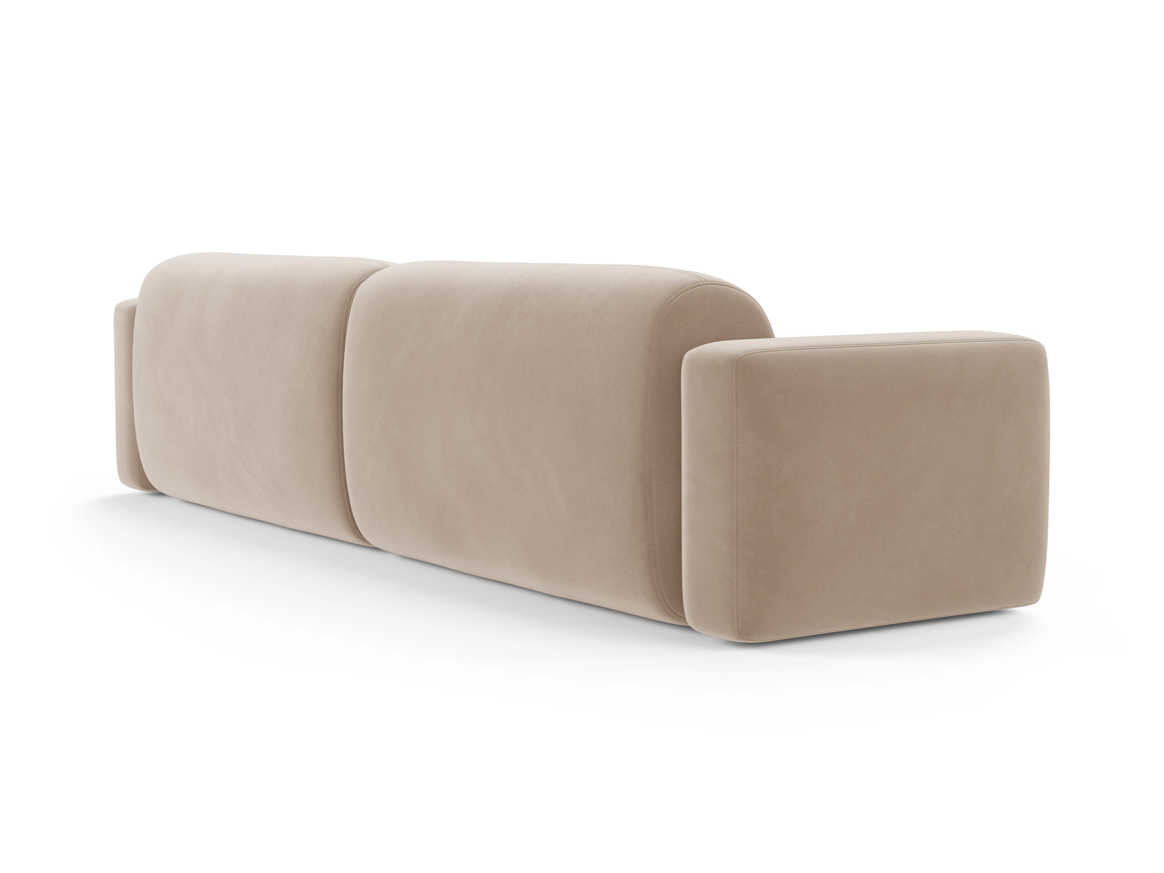 Sofa aksamitna 4-osobowa STRINO beżowy - Image 3