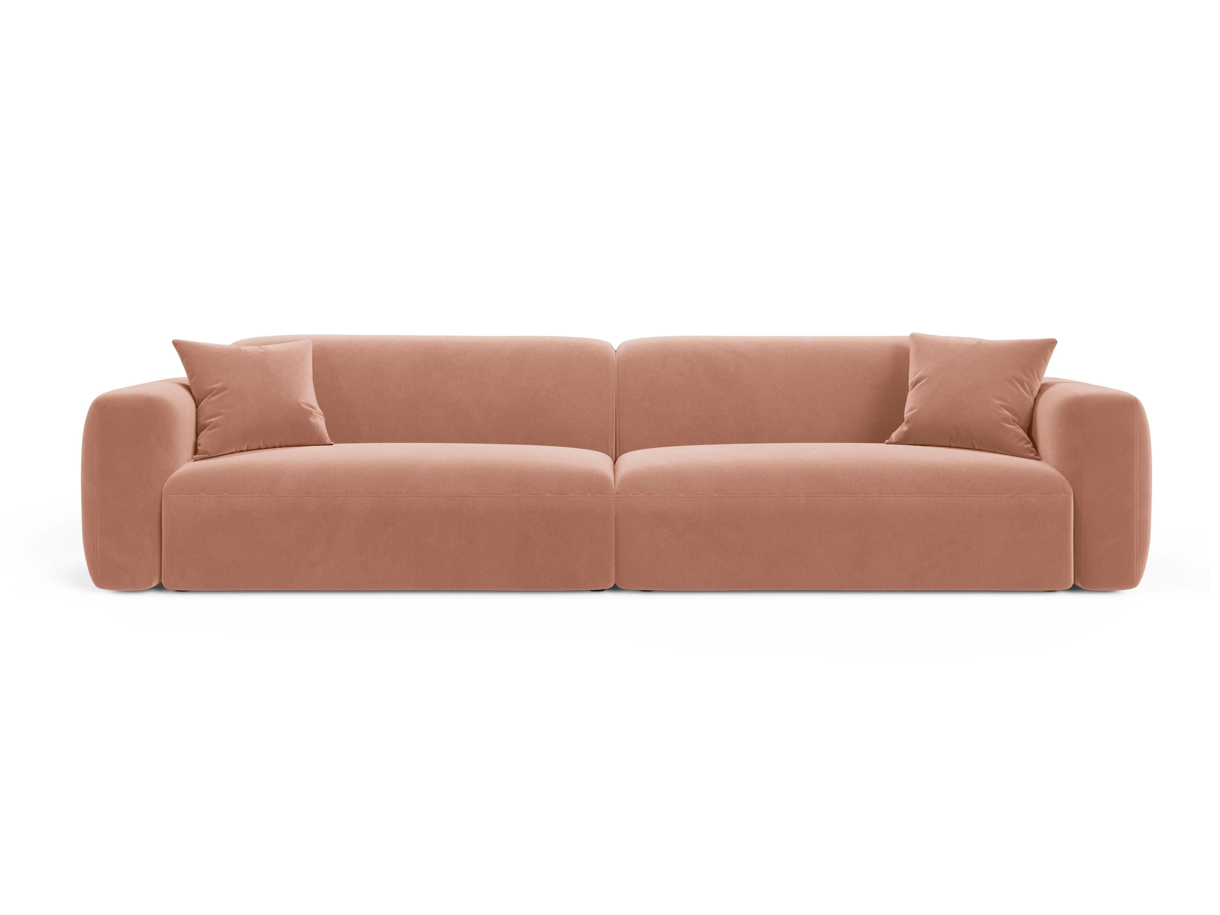 Sofa aksamitna 4-osobowa STRINO różowy - Image 2