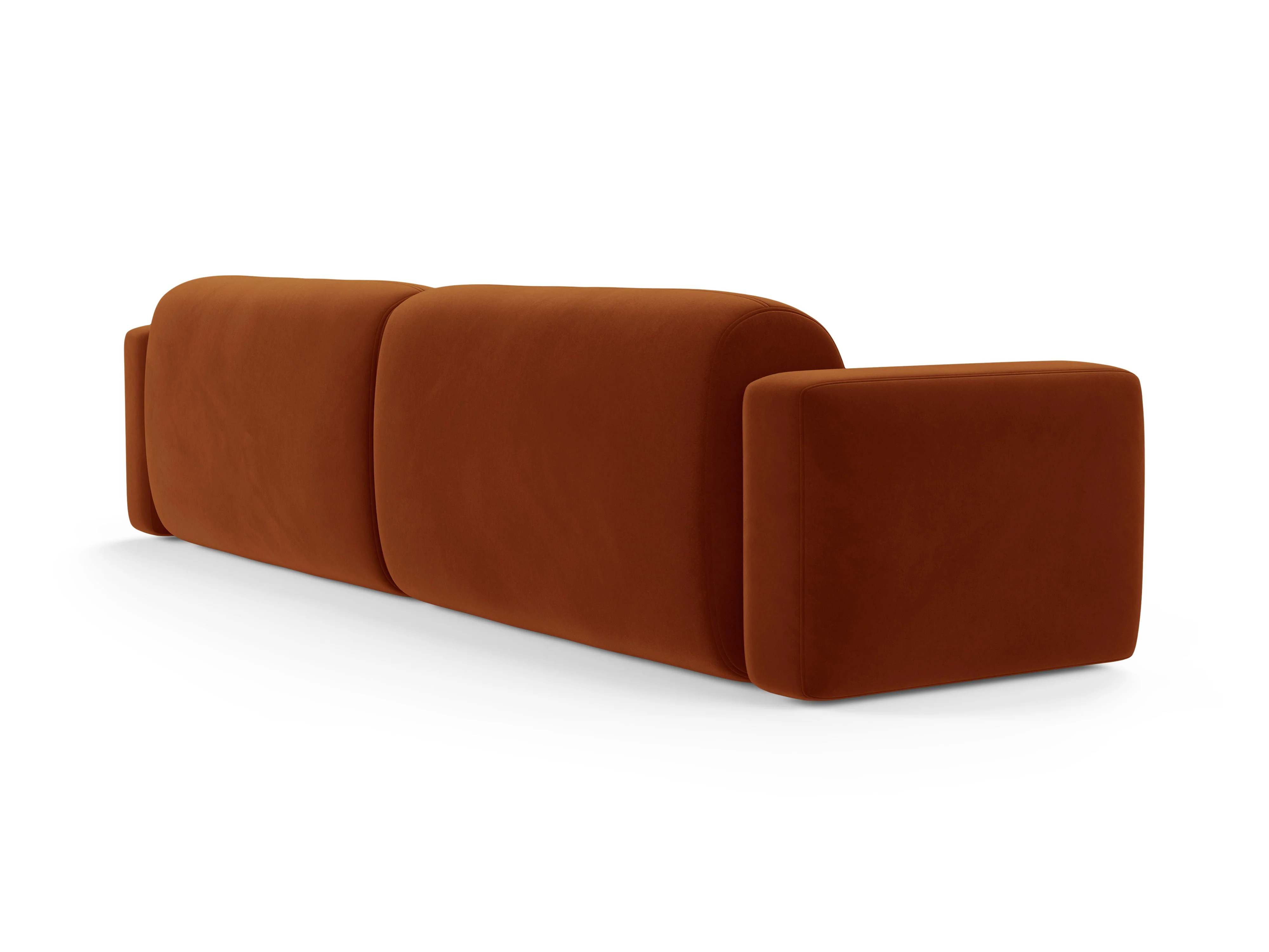 Sofa aksamitna 4-osobowa STRINO terakota - Image 3