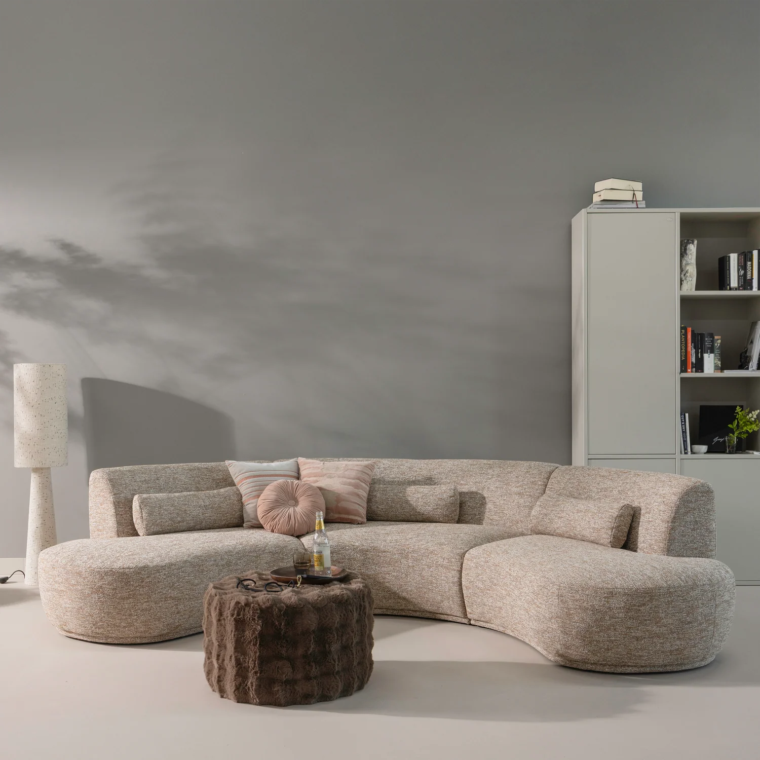 Sofa półokrągła 6-osobowa BATAVIER jasnobrązowy - Image 2