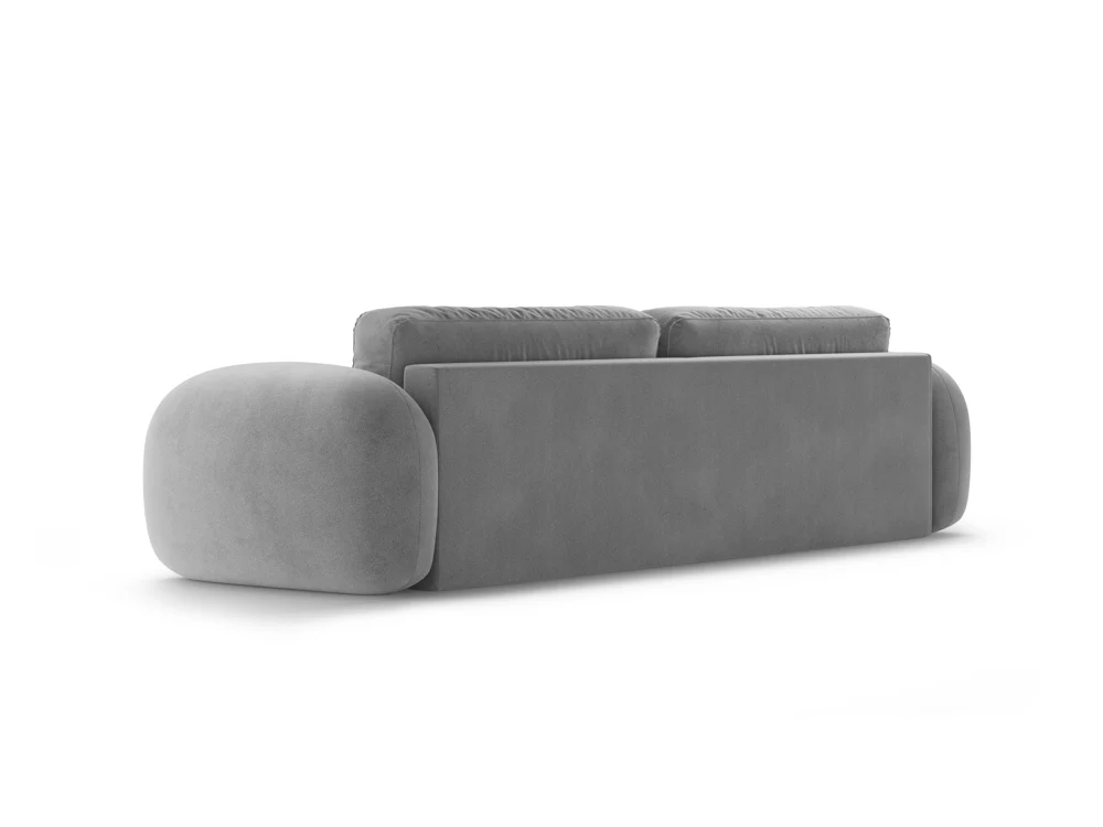 Sofa aksamitna z funkcją spania 3-osobowa TONALE ciemnoszary - Image 6