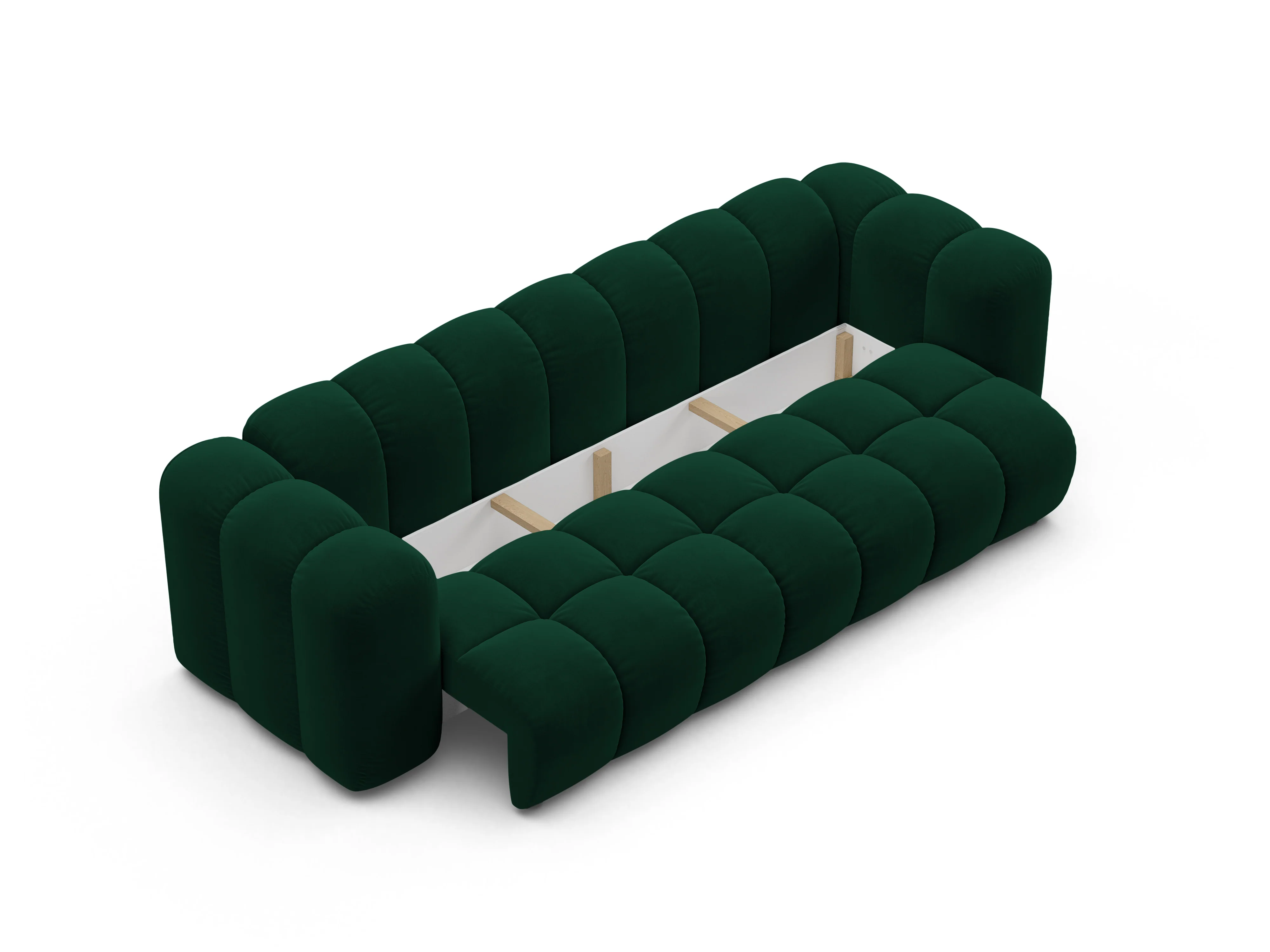 Sofa aksamitna z funkcją spania ASTRO butelkowa zieleń - Image 3