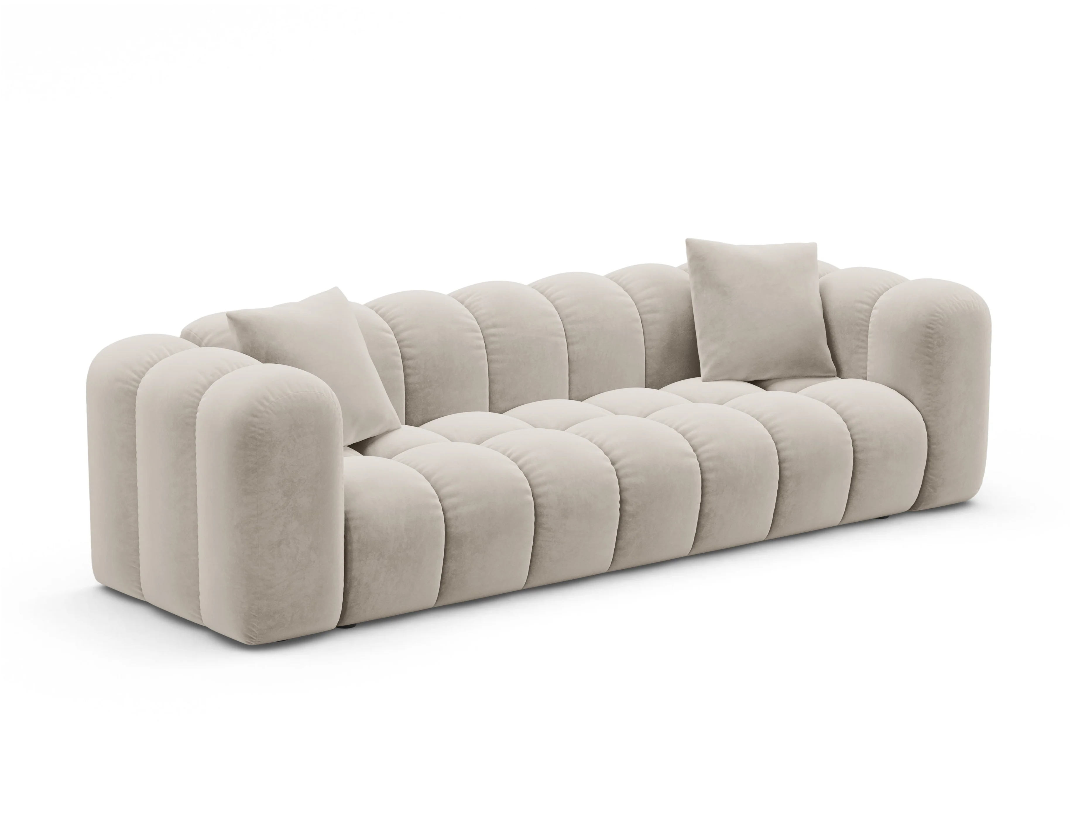 Sofa aksamitna z funkcją spania ASTRO ecru