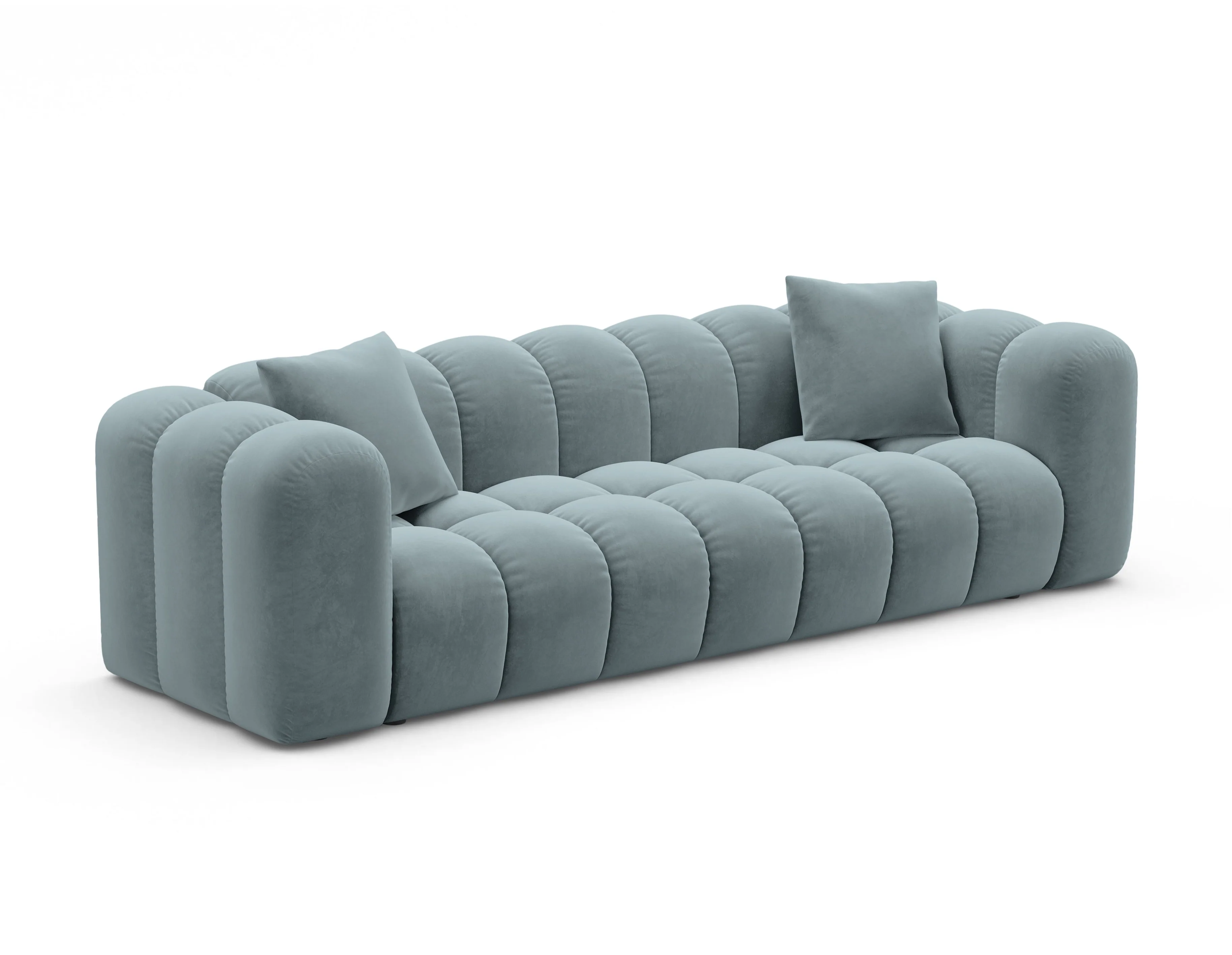 Sofa aksamitna z funkcją spania ASTRO jasnoniebieski