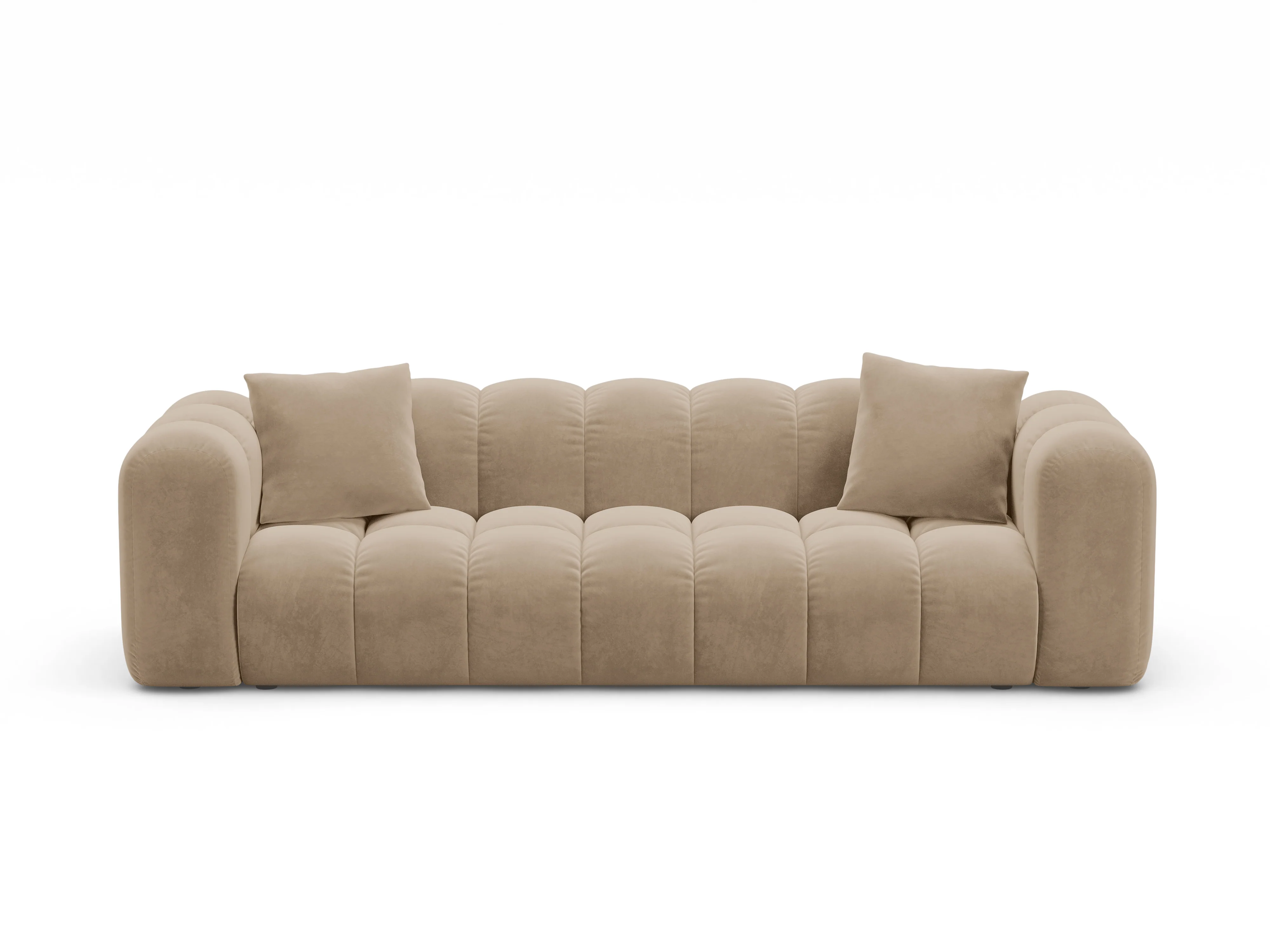 Sofa aksamitna z funkcją spania ASTRO piaskowy - Image 2