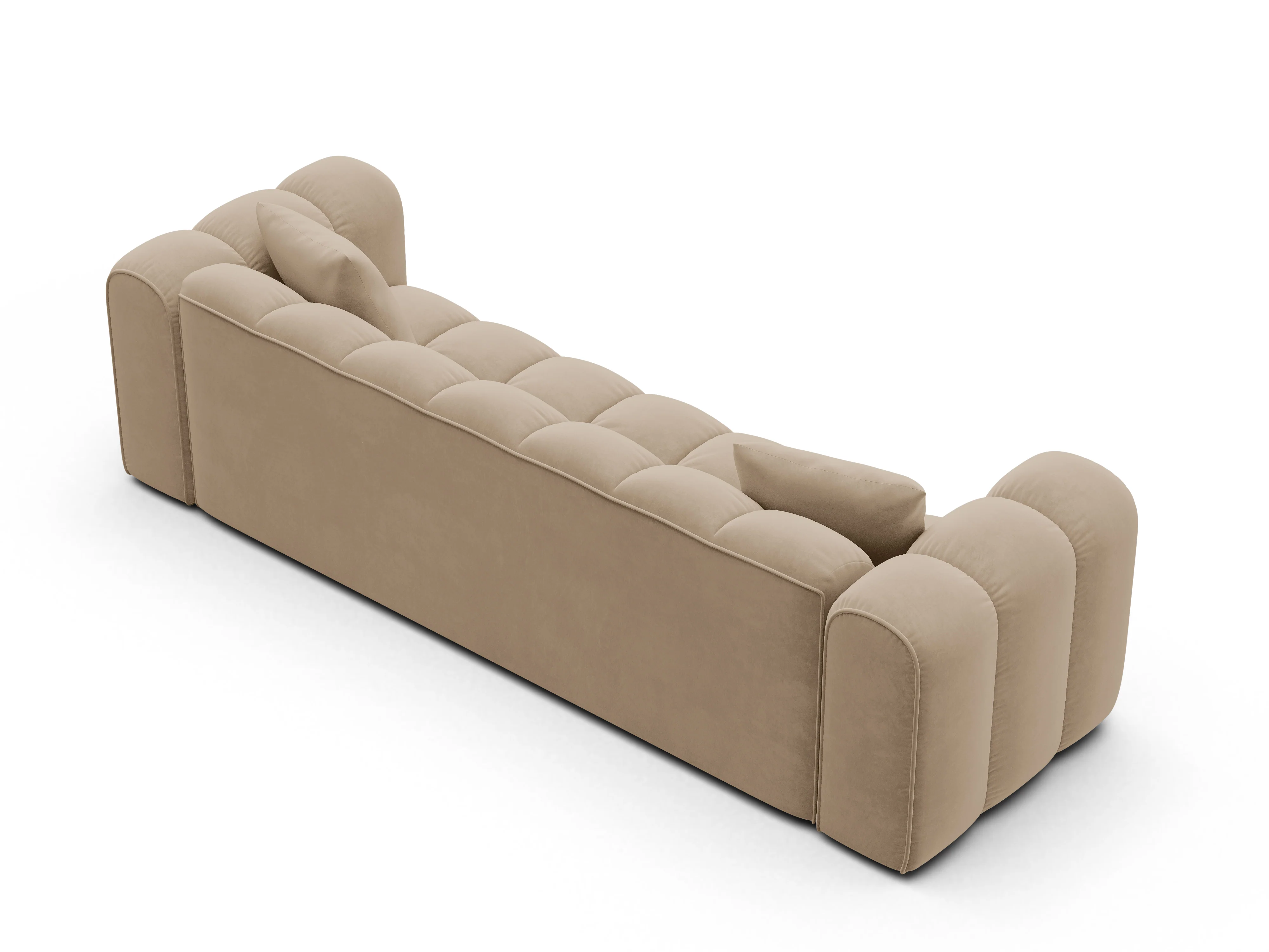 Sofa aksamitna z funkcją spania ASTRO piaskowy - Image 5