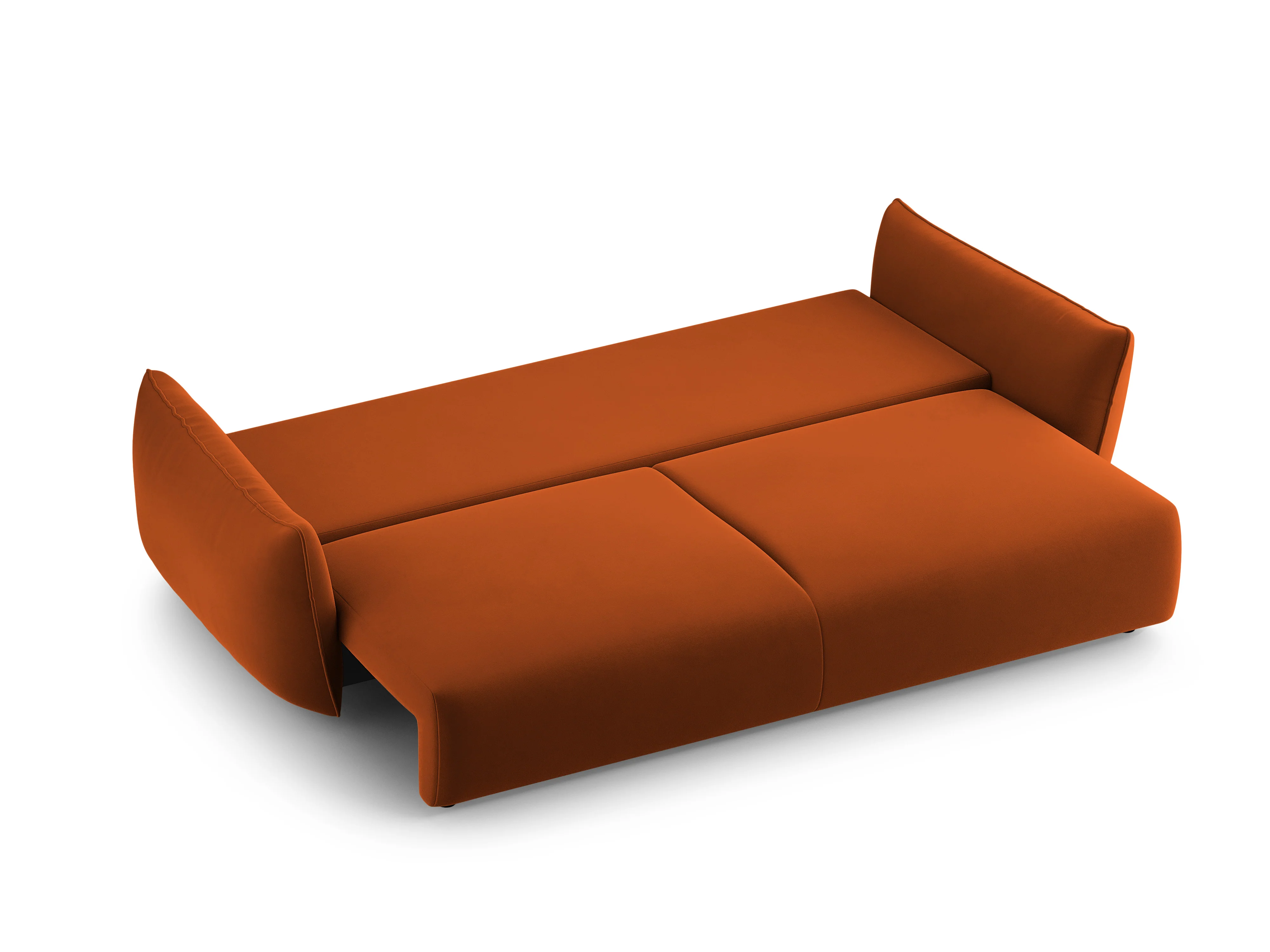 Sofa aksamitna z funkcją spania MATERA ceglany - Image 7
