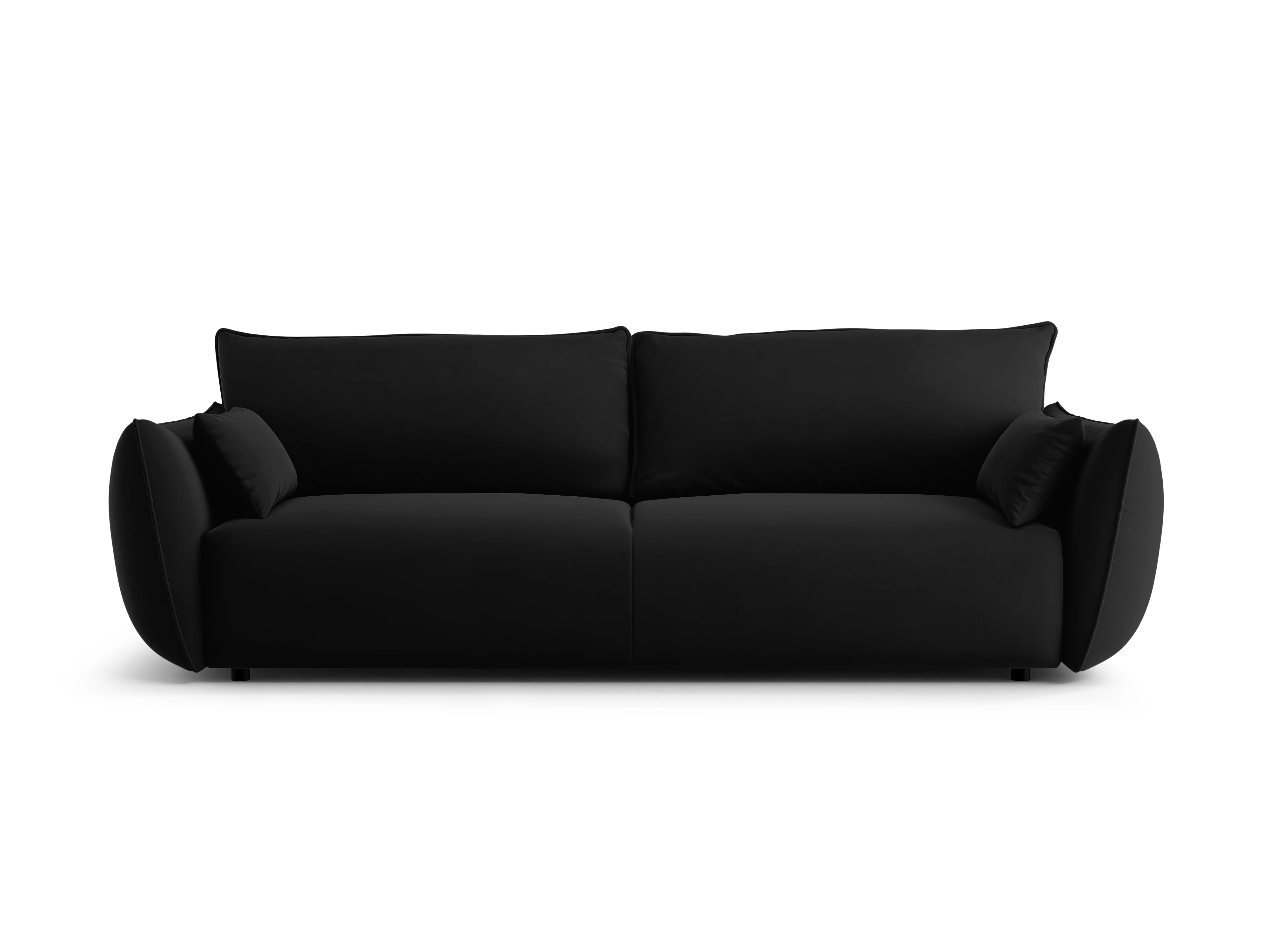 Sofa aksamitna z funkcją spania MATERA czarny - Image 3